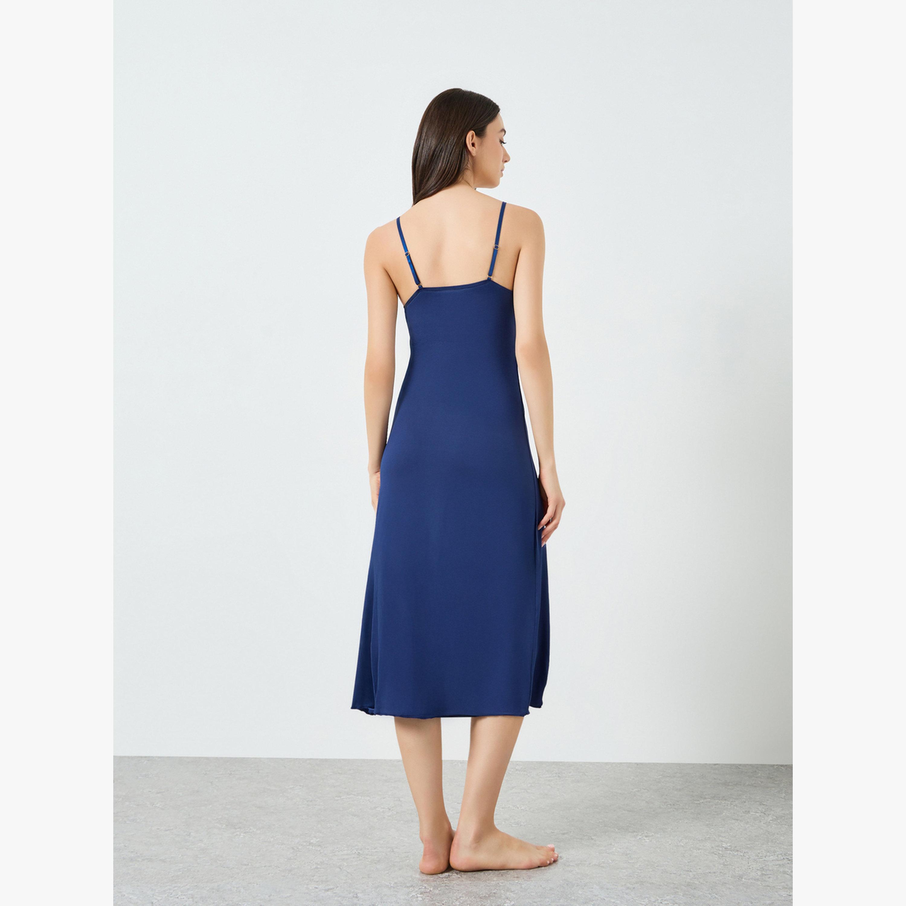 Take Two Navy Blue Lace Slip Dress-women-clothing-nightwear-nighties-image-3