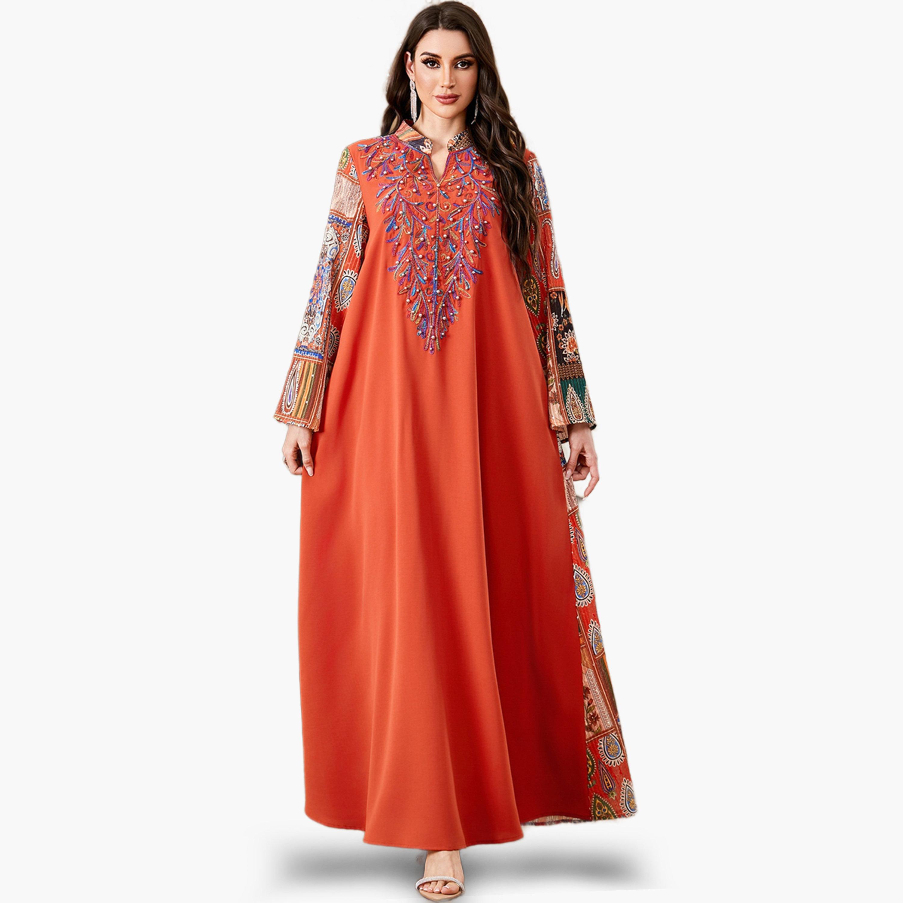 جلابية مطرزة بتفاصيل لؤلؤ صناعي-women-arabicclothing-jalabiyas-image-1