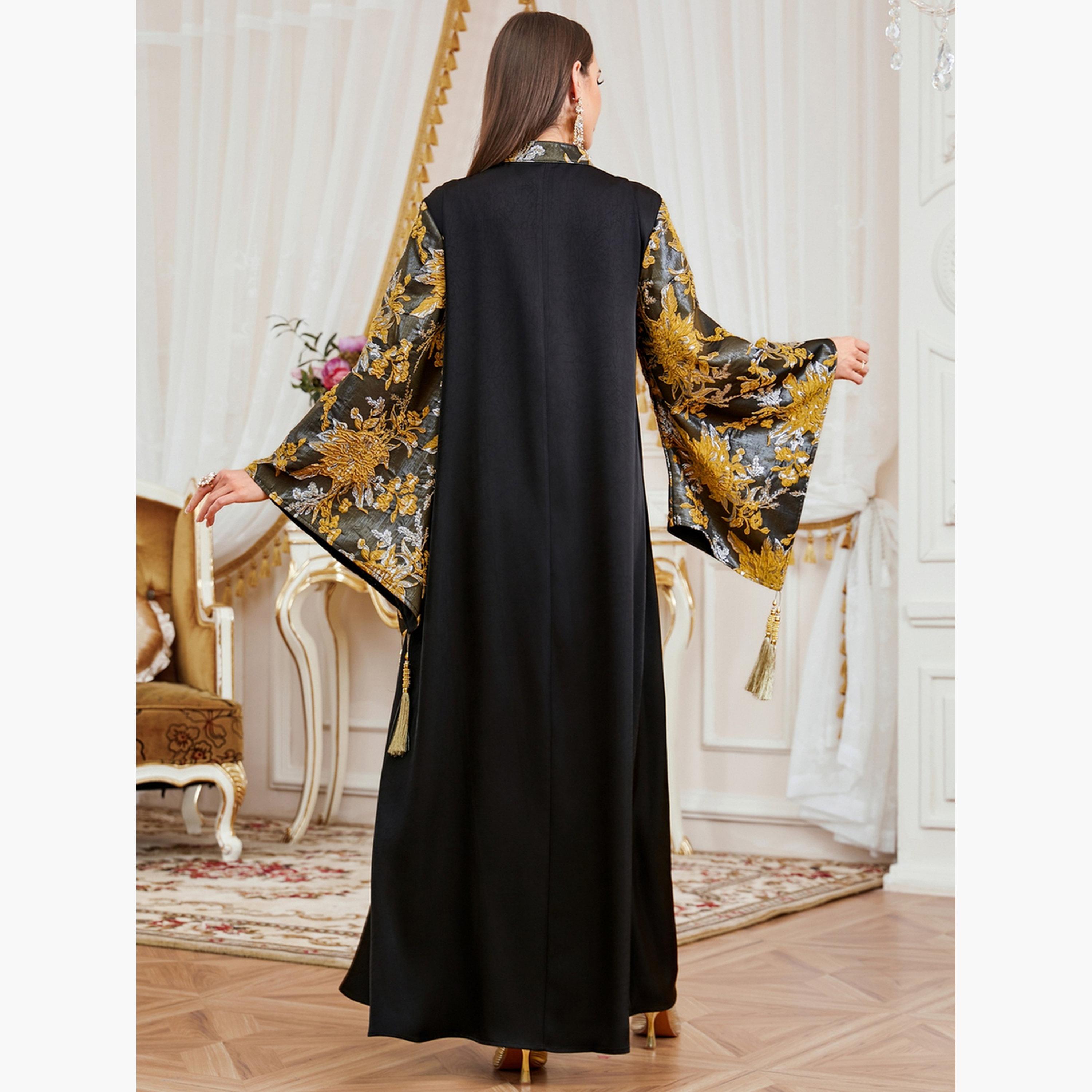 Take Two Women Embroidered Kimono Sleeve Jalabiya-women-arabicclothing-jalabiyas-image-4