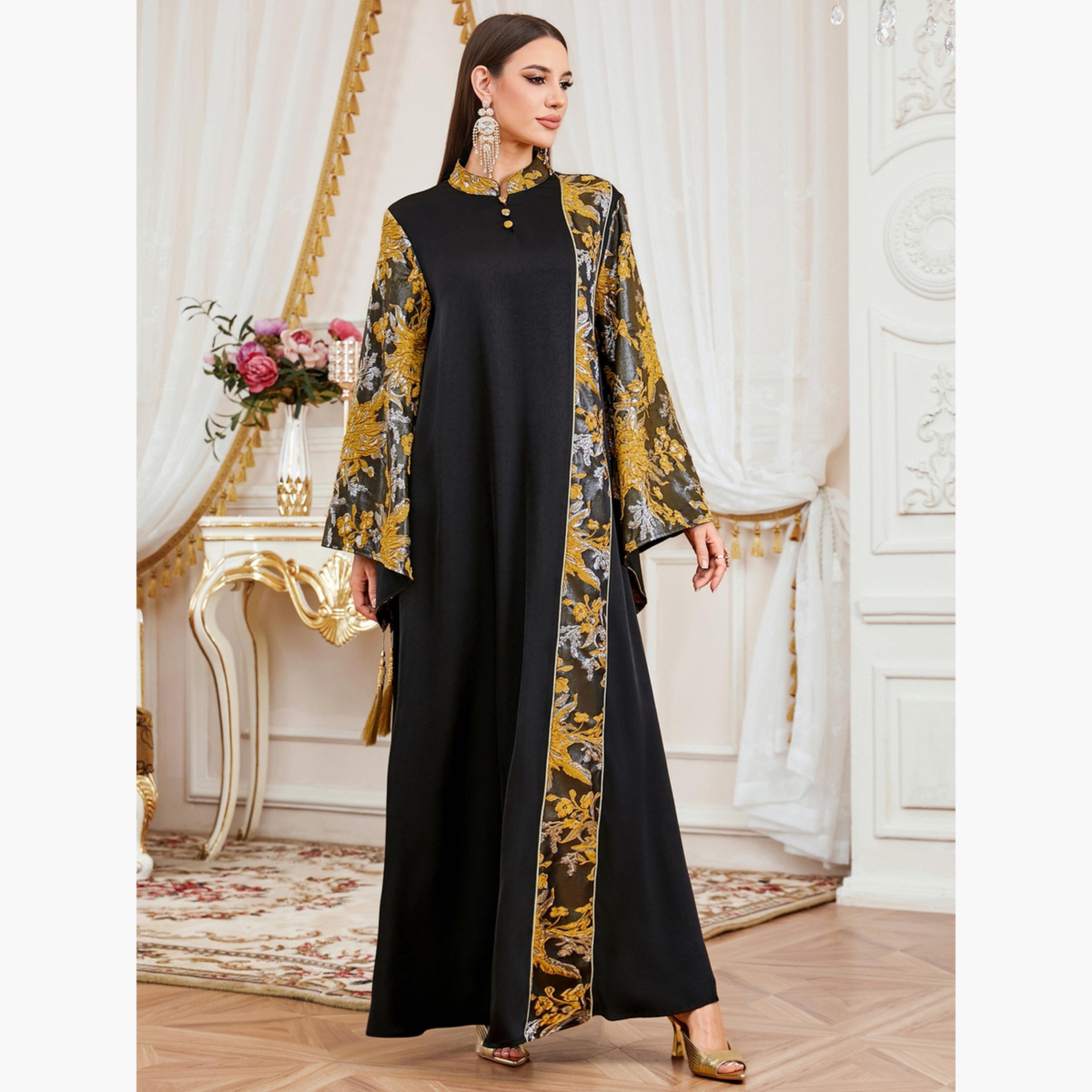 جلابية بأكمام كيمونو مطرزة-women-arabicclothing-jalabiyas-image-6