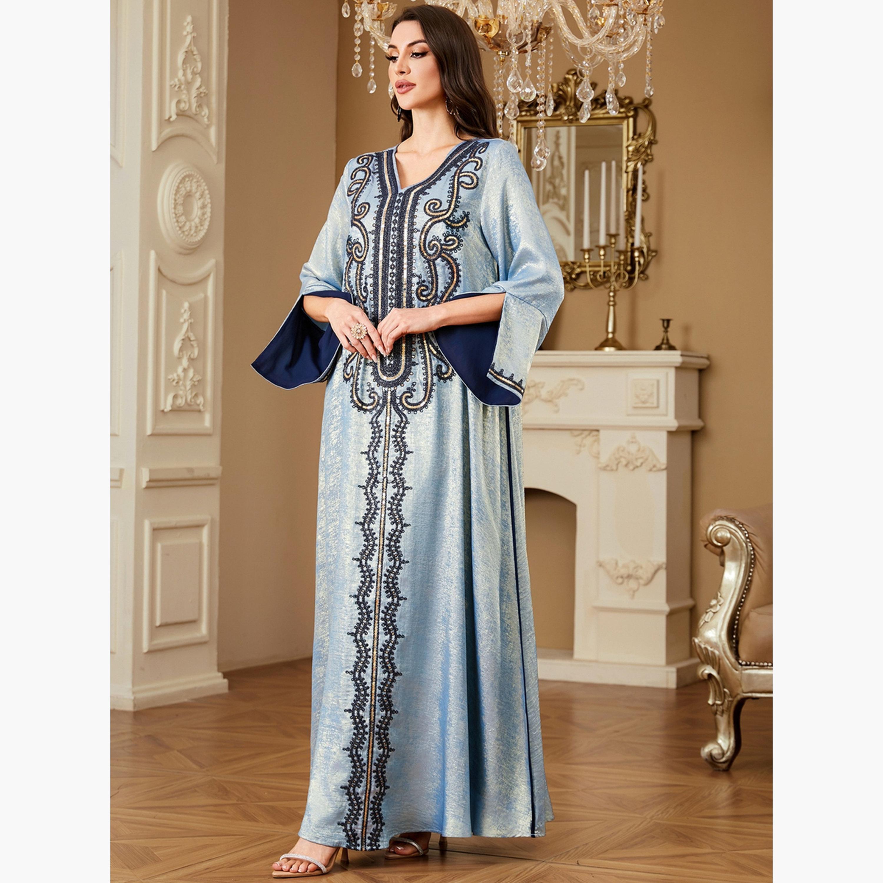 جلابية نسائية مطرزة مع حجاب-women-arabicclothing-jalabiyas-image-6