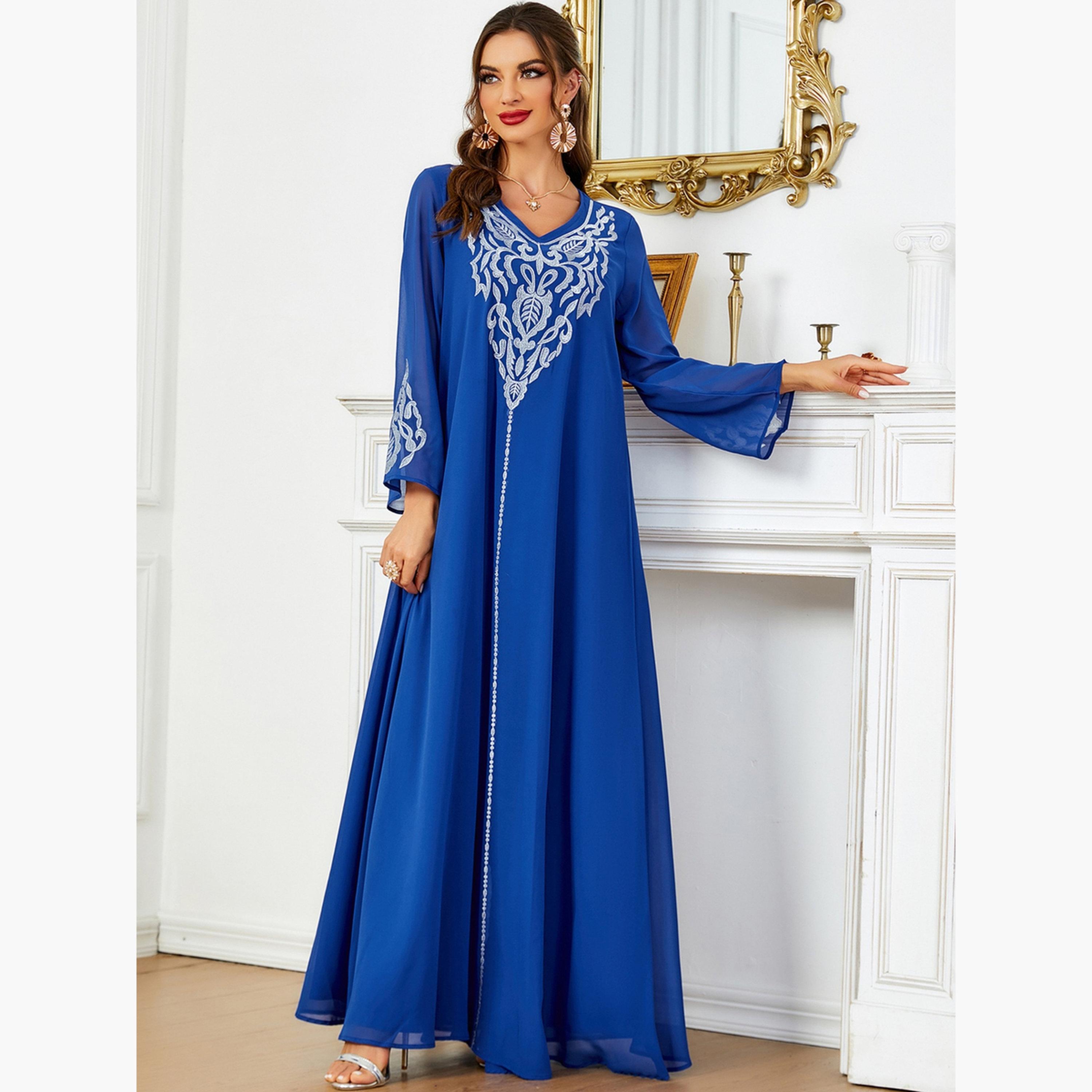 جلابية نسائية مطرزة مع حجاب-women-arabicclothing-jalabiyas-image-4