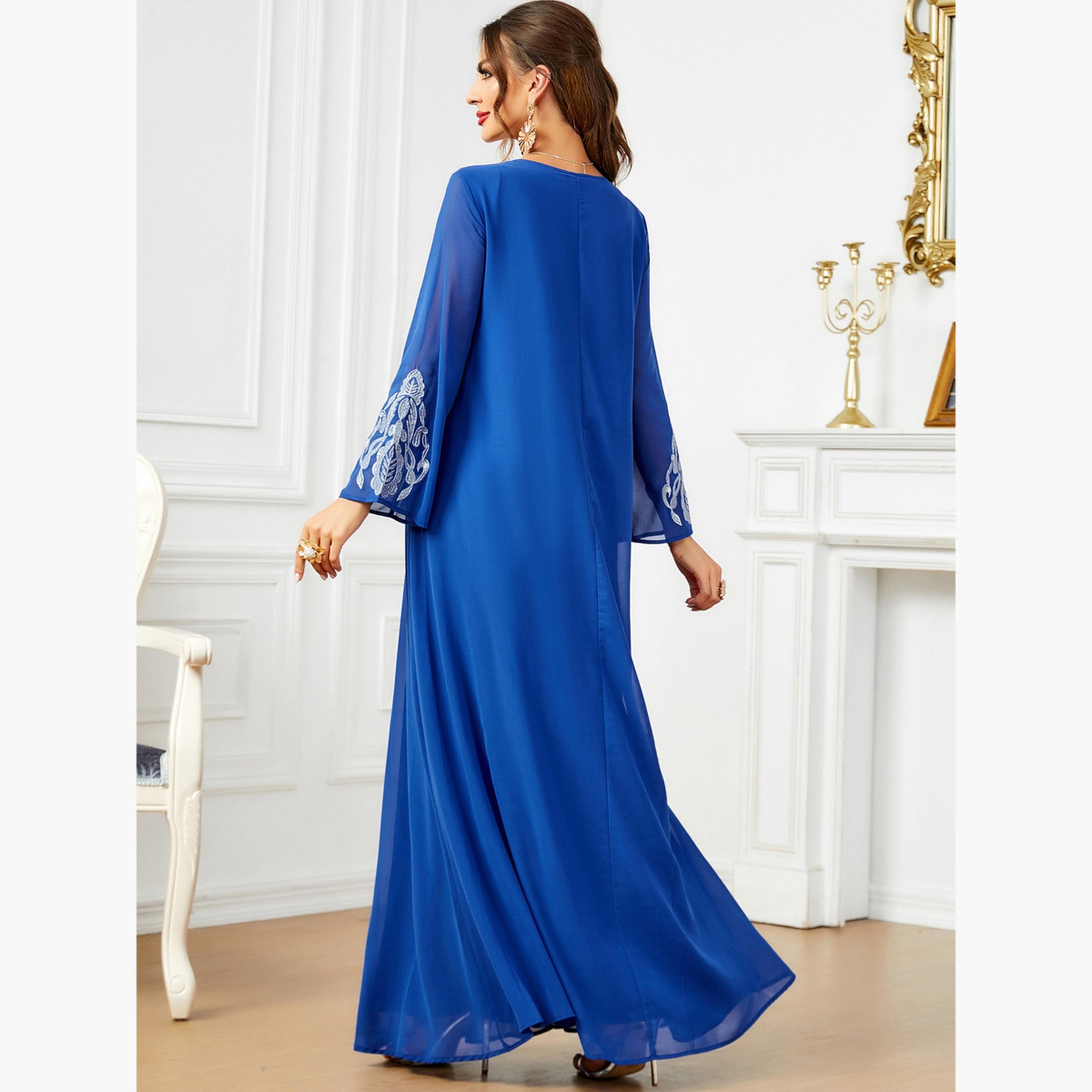 جلابية نسائية مطرزة مع حجاب-women-arabicclothing-jalabiyas-image-5