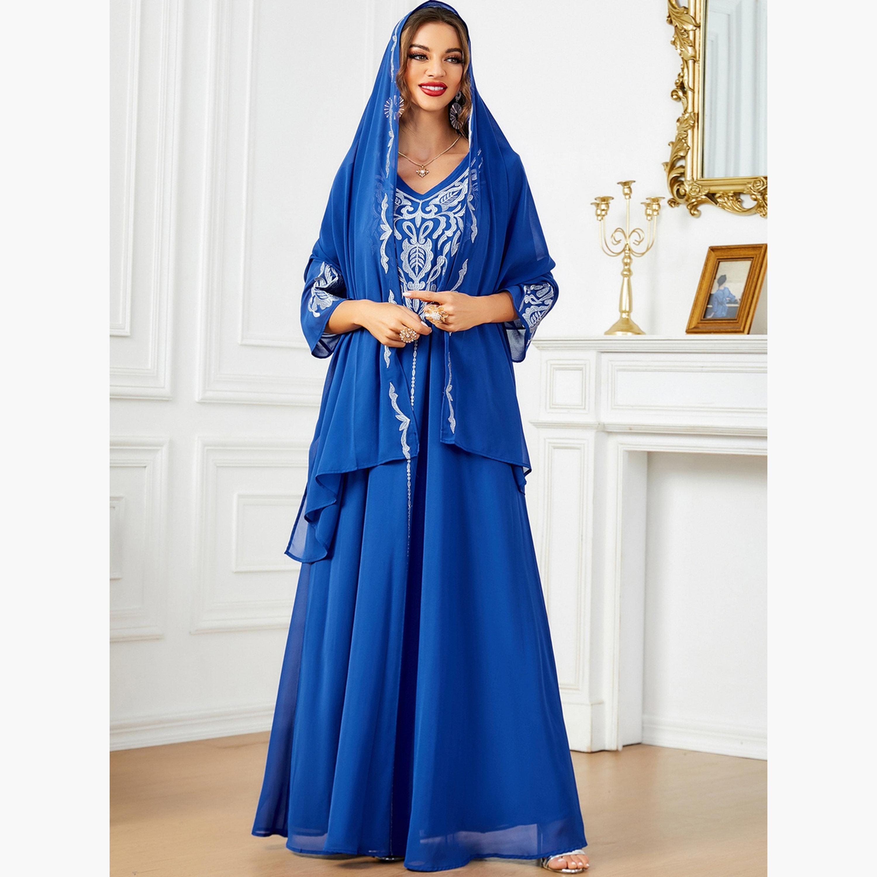 جلابية نسائية مطرزة مع حجاب-women-arabicclothing-jalabiyas-image-6