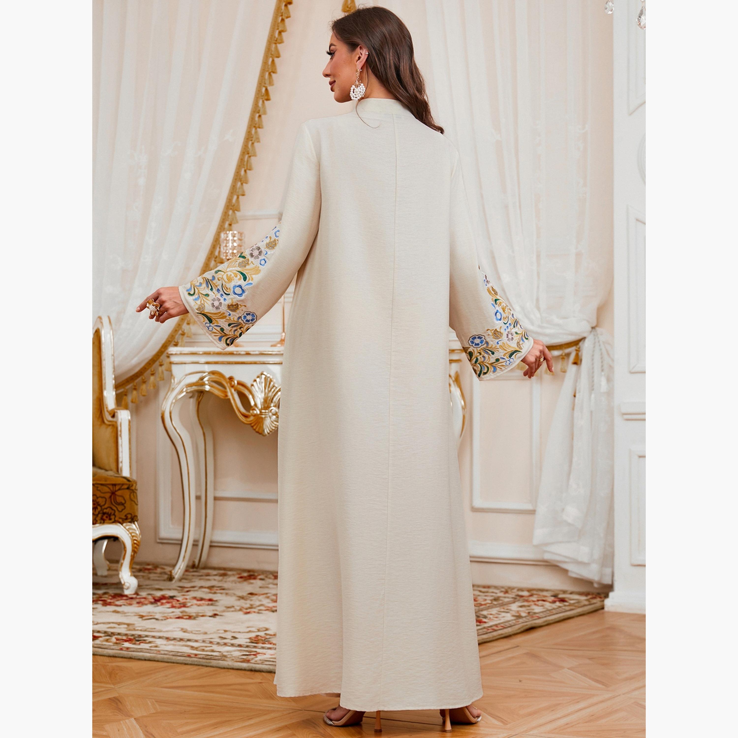 Take Two Women Embroidered Faux Pearl Jalabiya-women-arabicclothing-jalabiyas-image-3