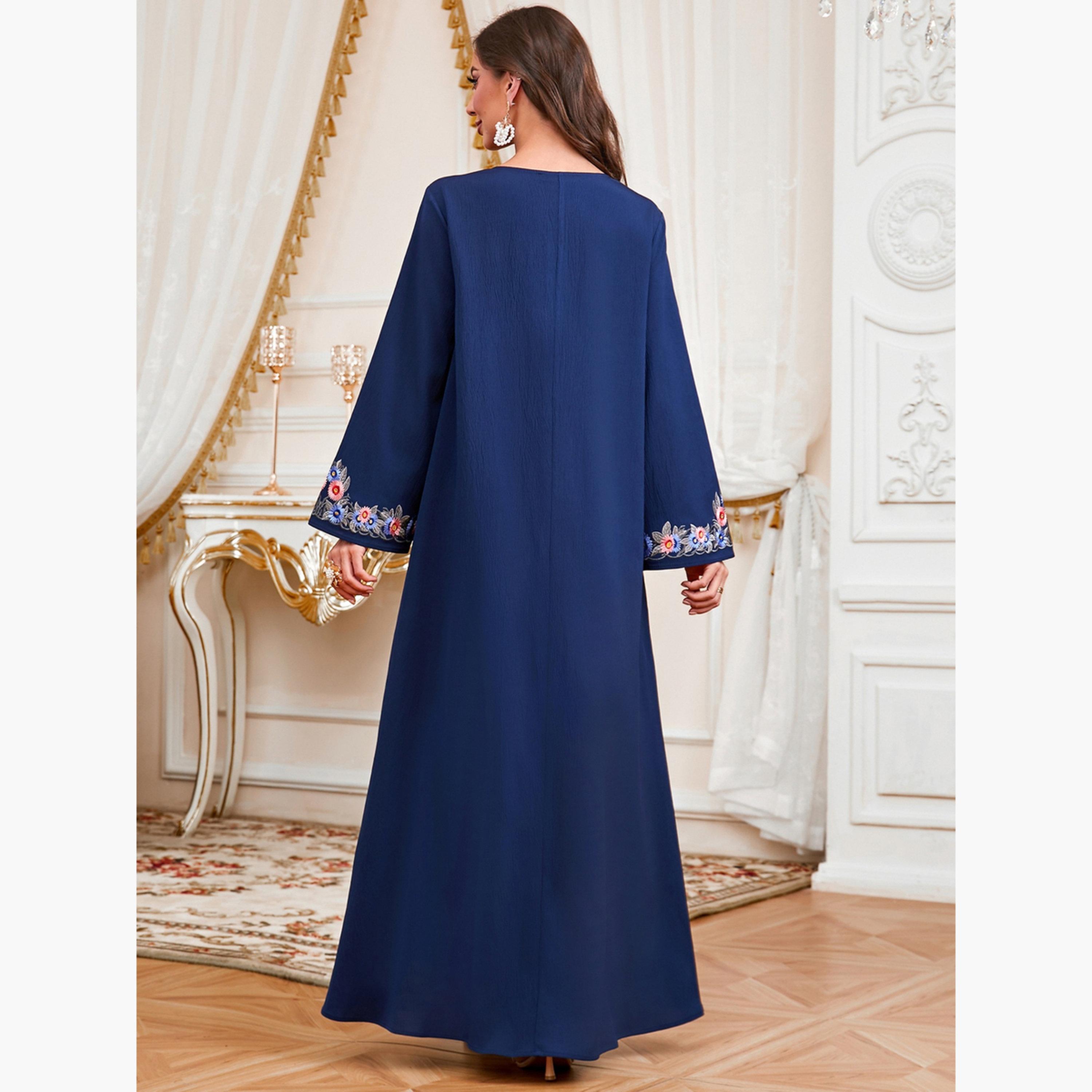 Take Two Women Embroidered Faux Pearl Jalabiya-women-arabicclothing-jalabiyas-image-3