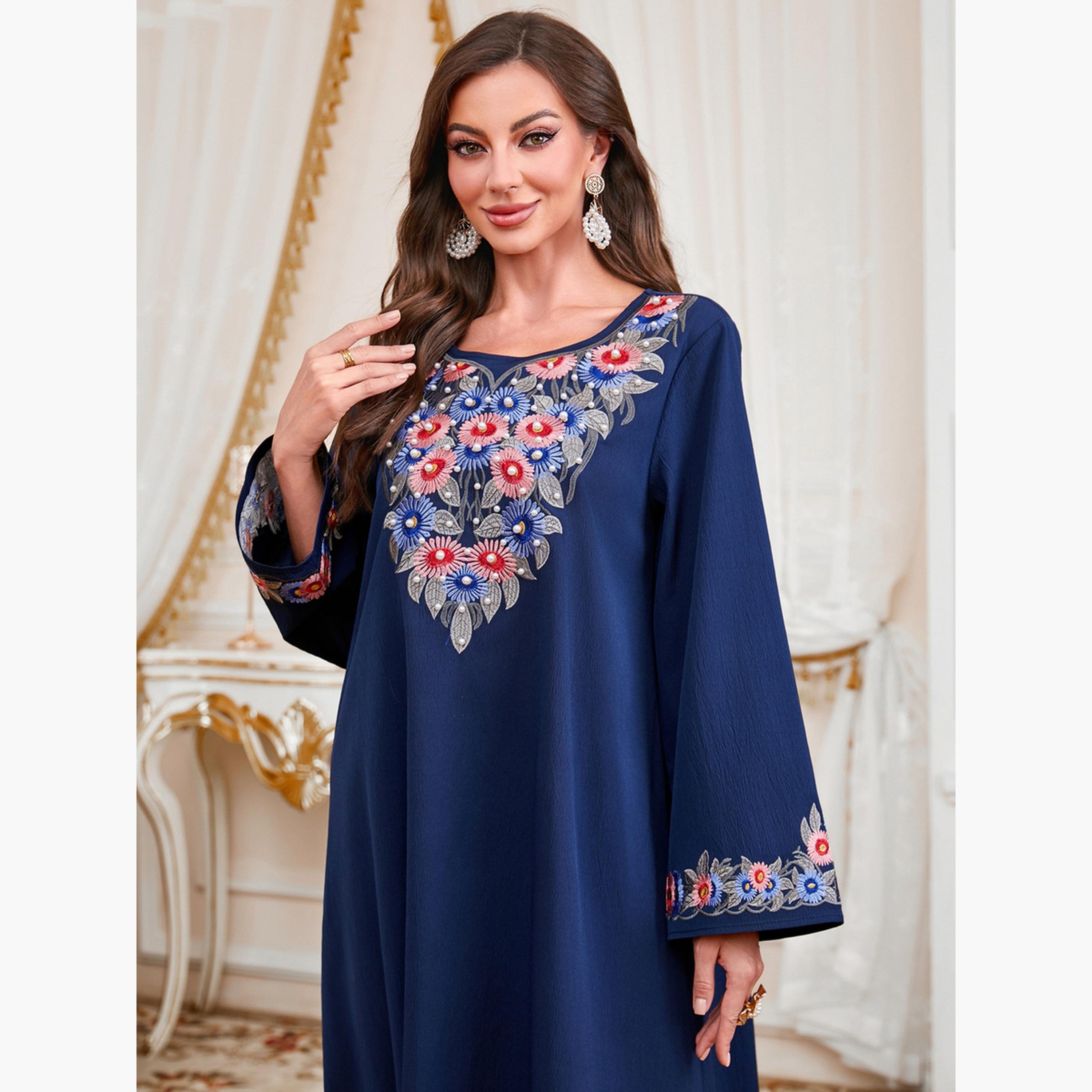 Take Two Women Embroidered Faux Pearl Jalabiya-women-arabicclothing-jalabiyas-image-4
