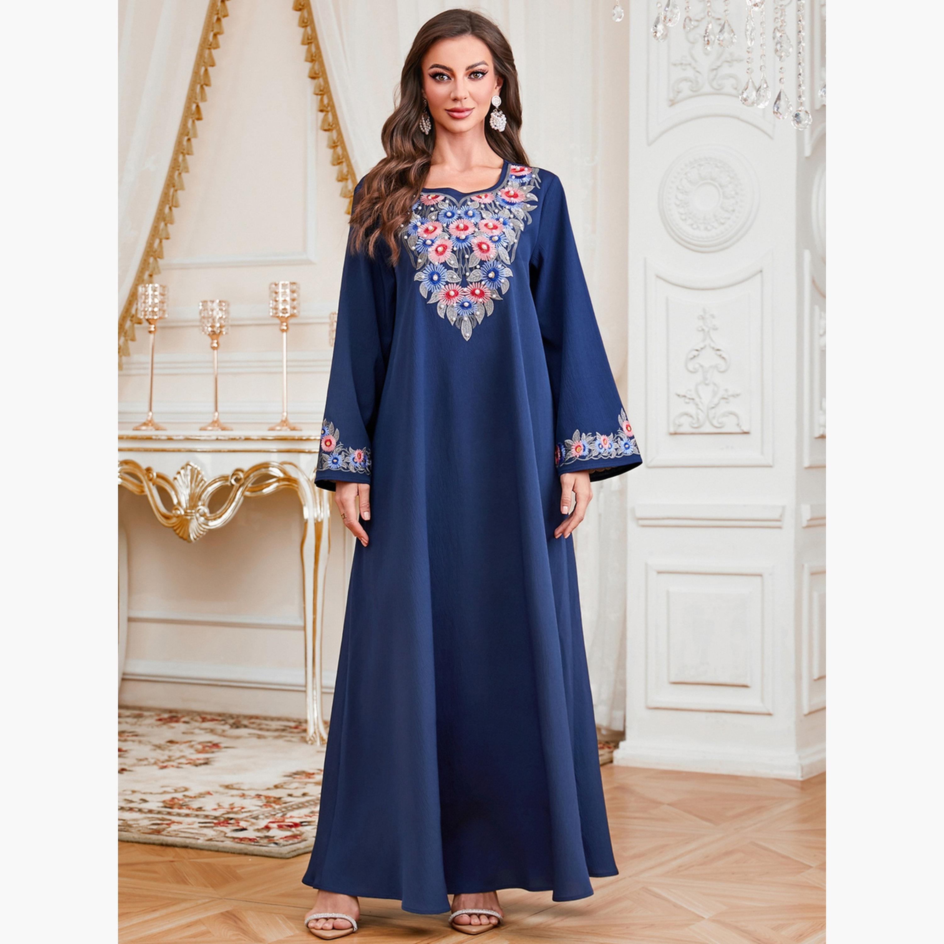 Take Two Women Embroidered Faux Pearl Jalabiya-women-arabicclothing-jalabiyas-image-6