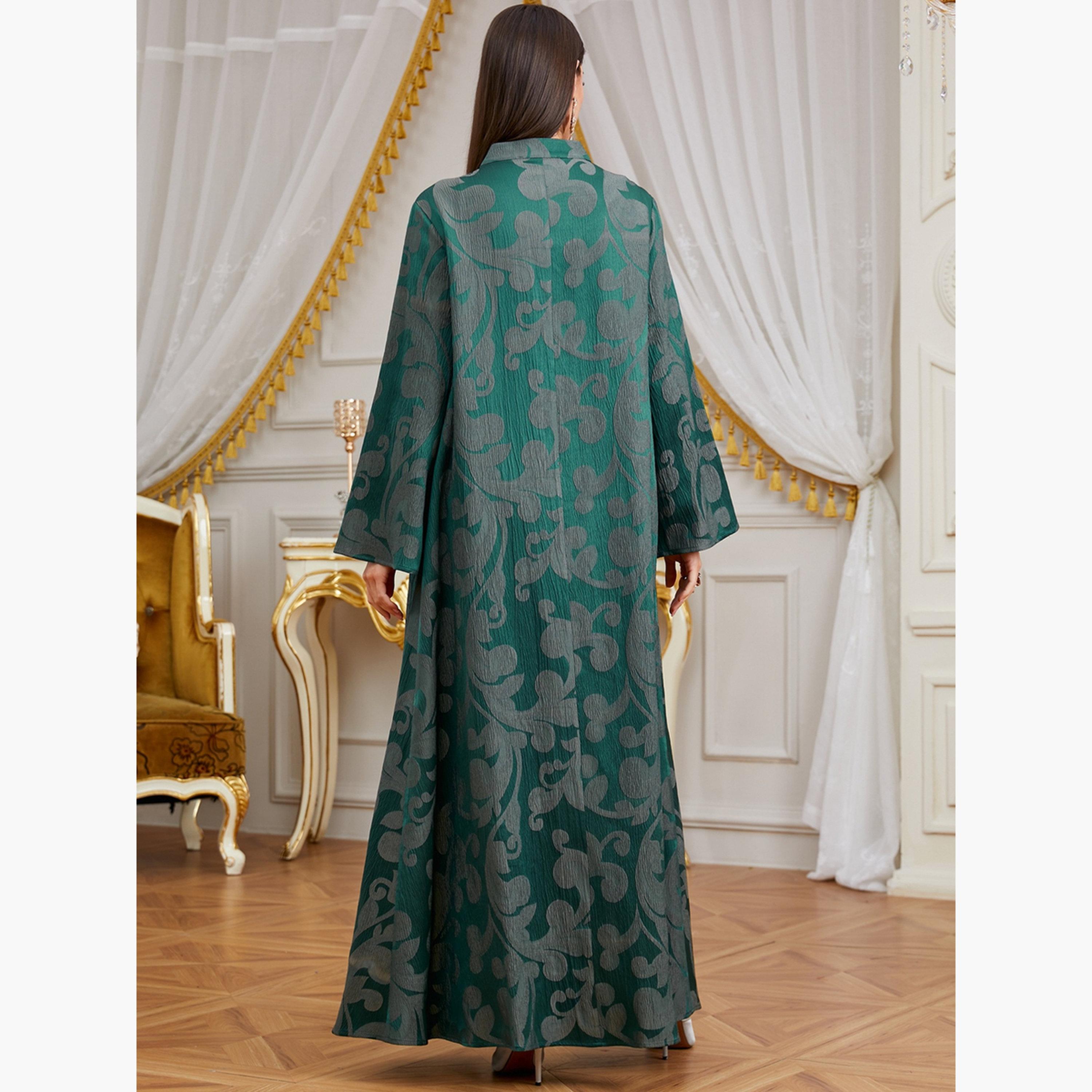 Take Two Women Teal Sequin Embroidered Jalabiya-women-arabicclothing-jalabiyas-image-5