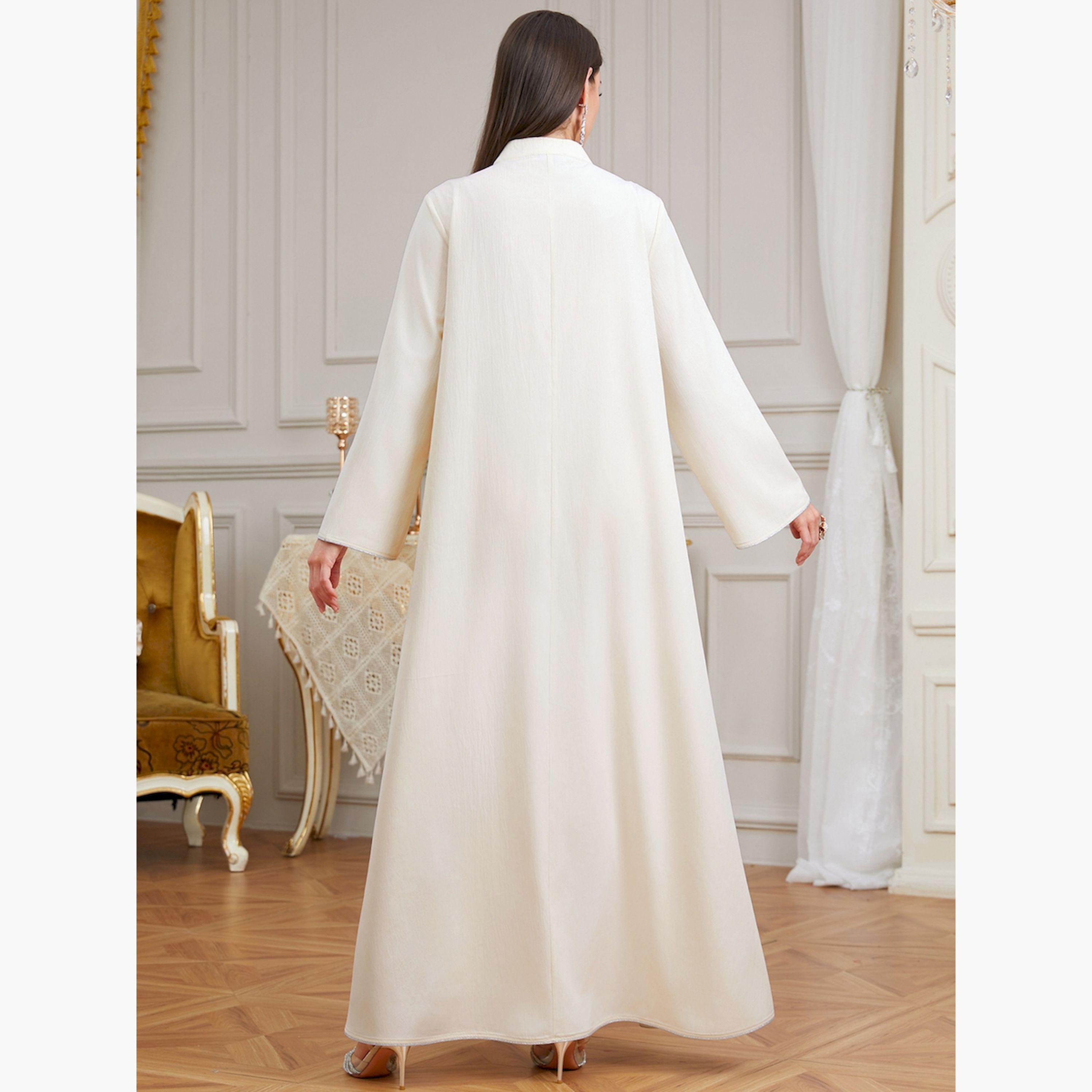 تيك تو × ستايلي - جلابية كريمية مزينة بتطريزات زهرية-women-arabicclothing-jalabiyas-image-3