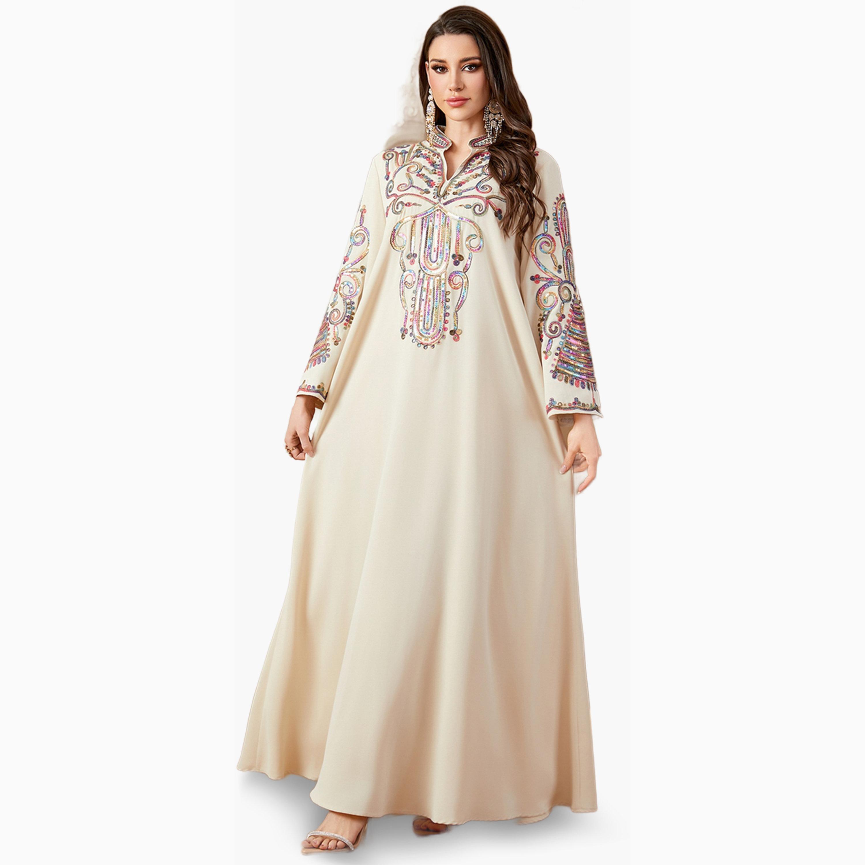 جلابية بياقة بشق وتفاصيل مُطرّزة-women-arabicclothing-jalabiyas-image-1