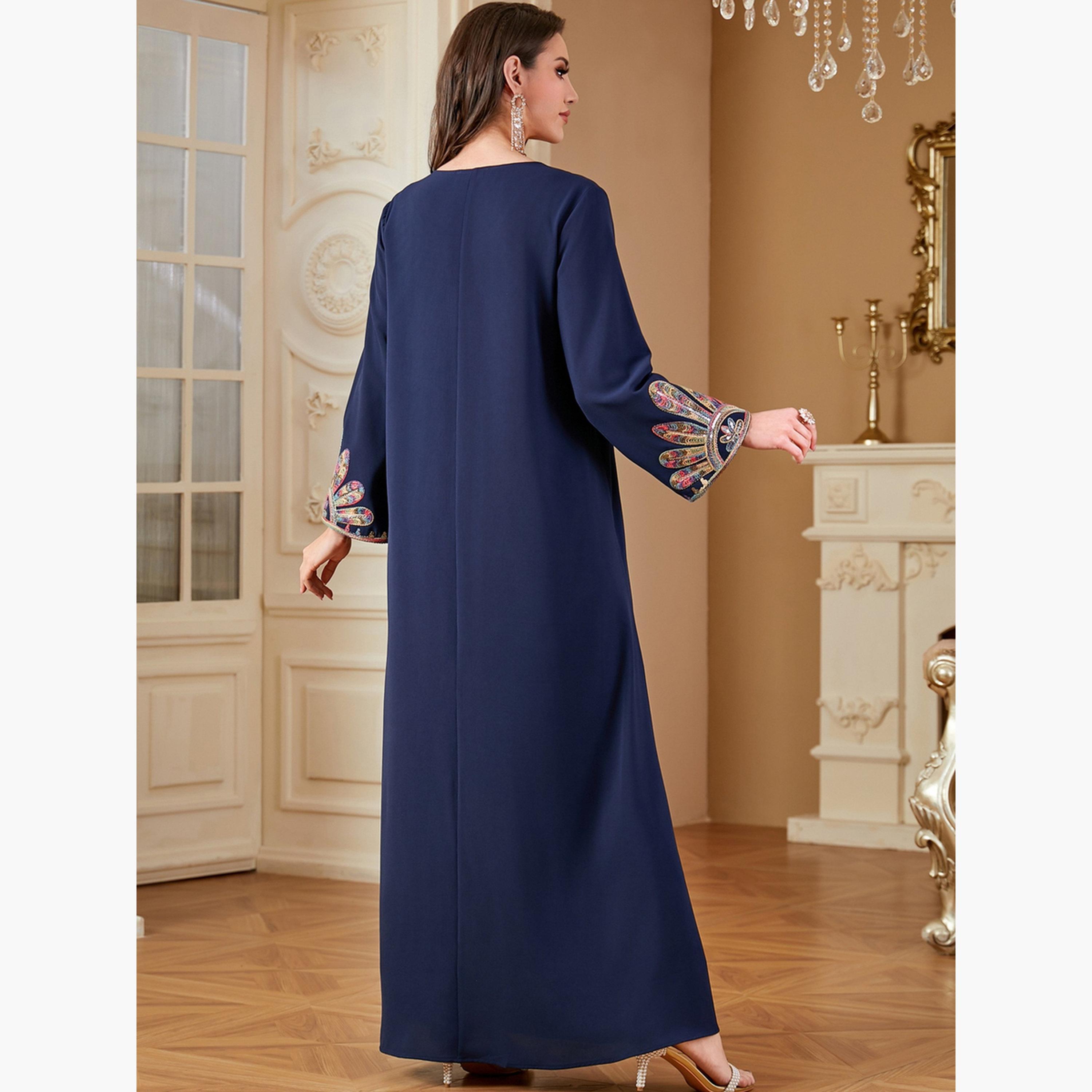 Take Two Women Sequin Panel Long Sleeve Jalabiya-women-arabicclothing-jalabiyas-image-2