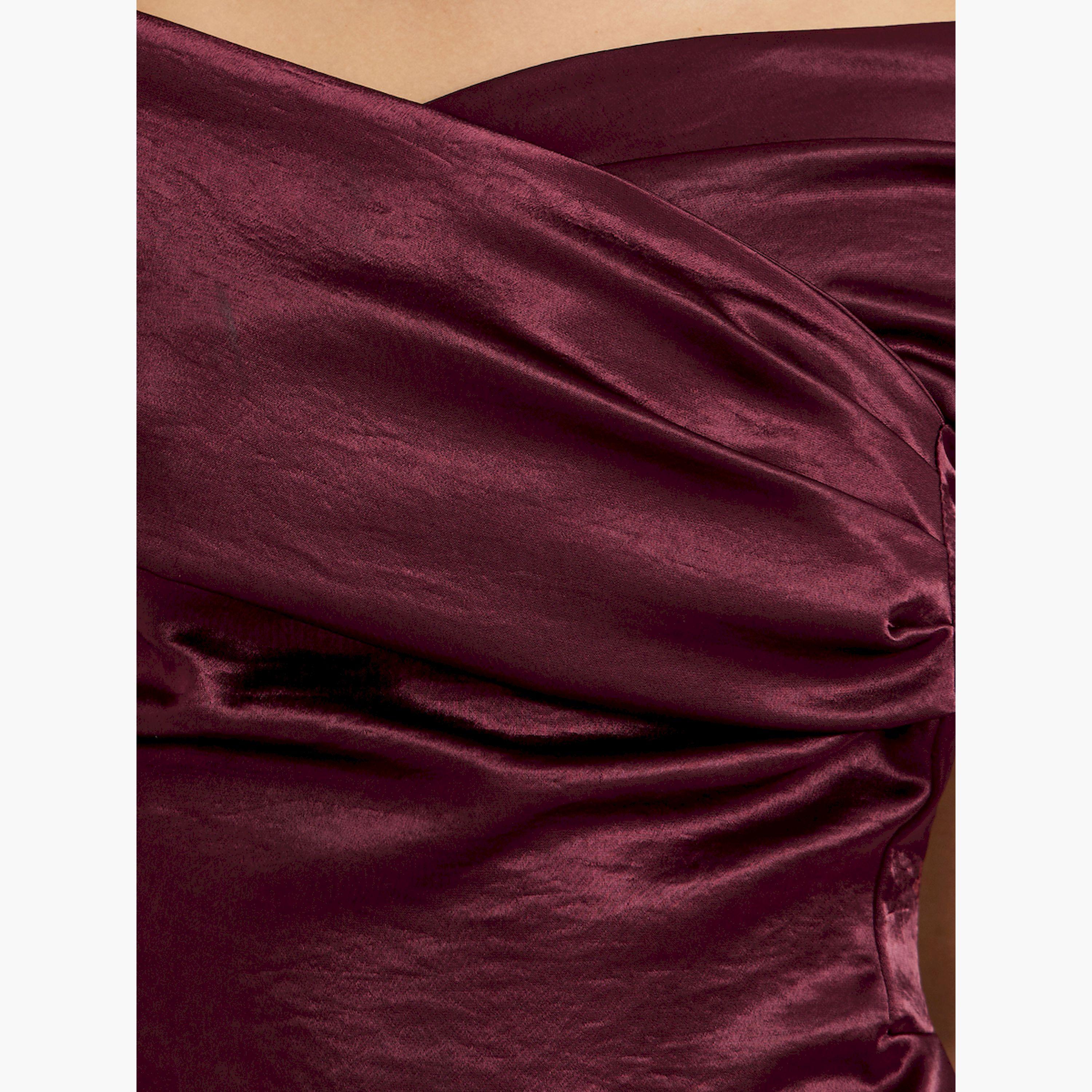 Styli Burgundy Satin Off-Shoulder Top-women-clothing-shirtsandblouses-blouses-image-4