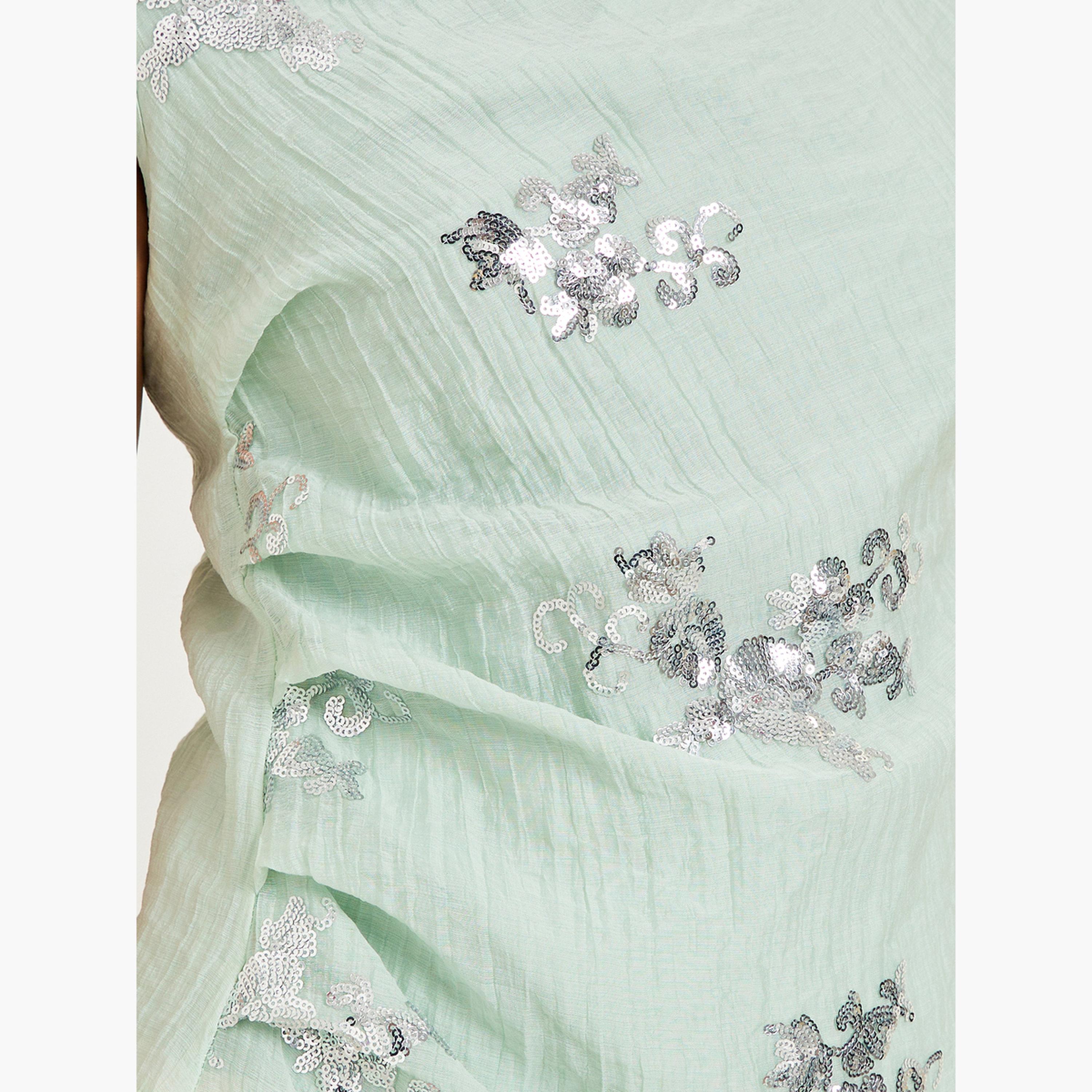 Styli Women Green Sleeveless Sequin Top-women-clothing-shirtsandblouses-blouses-image-4