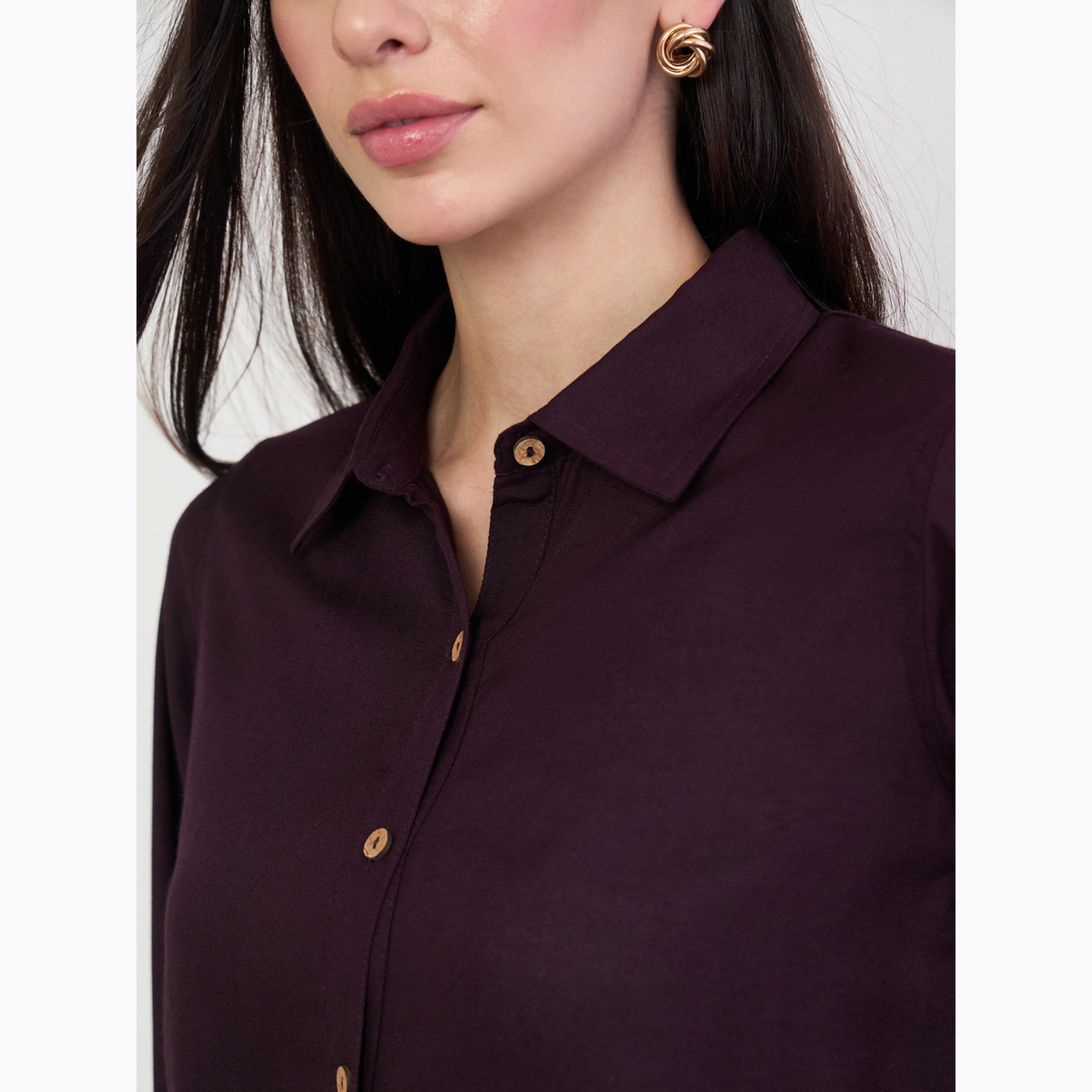 بلوزة بأكمام طويلة وأساور برباط-women-clothing-shirtsandblouses-shirts-image-5