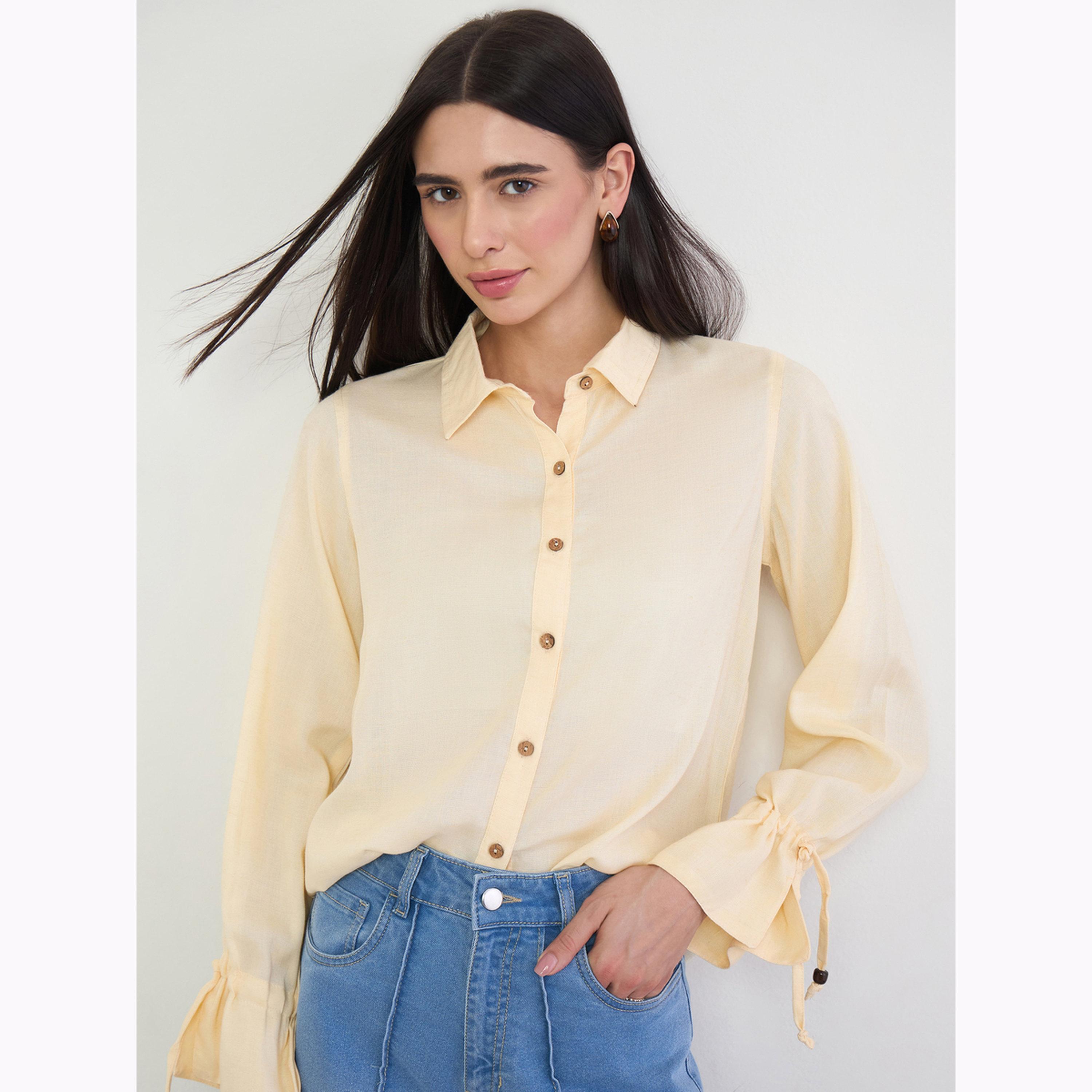 بلوزة بأكمام طويلة وأساور برباط-women-clothing-shirtsandblouses-shirts-image-3