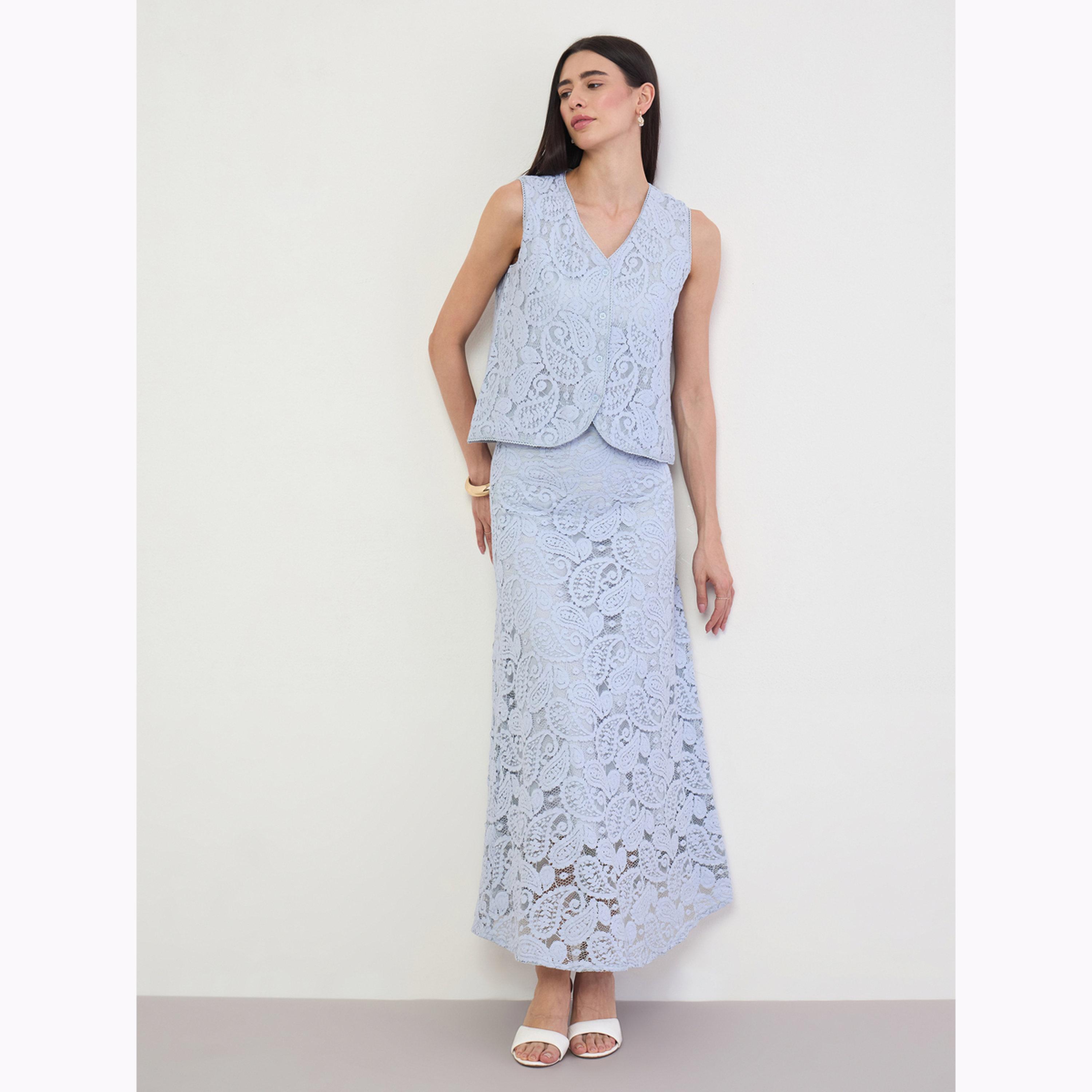 Styli Blue Paisley Lace A-Line Maxi Skirt-women-clothing-bottoms-skirts-image-2