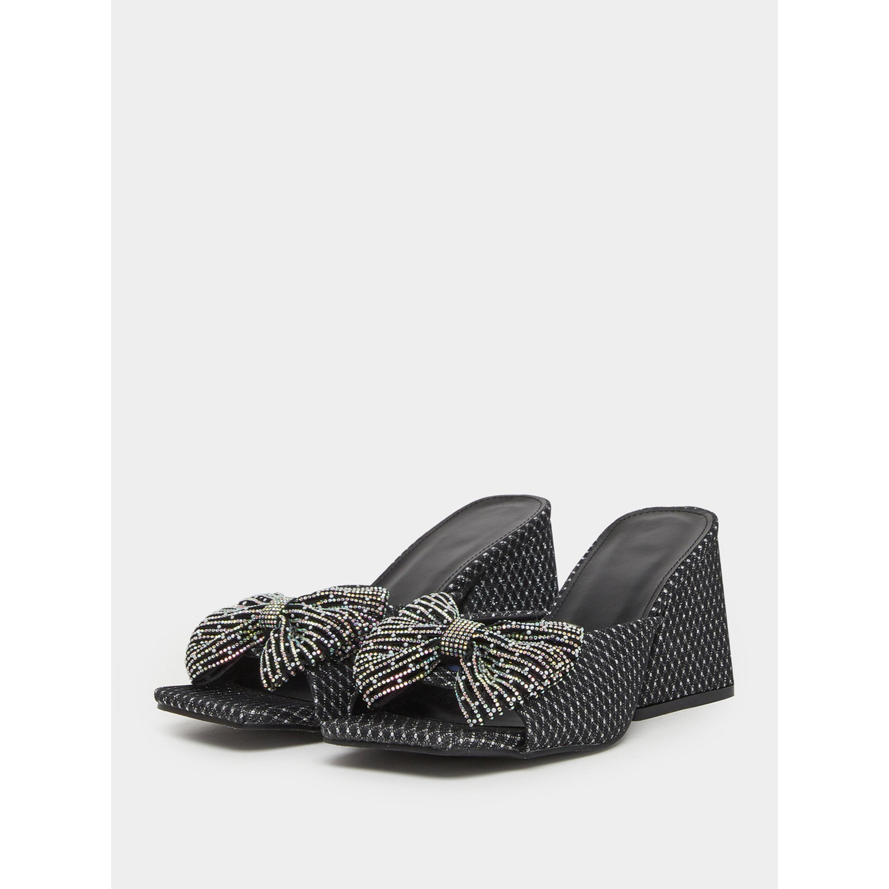 Take Two Women Black Embellished Block Heel Sandals-women-shoes-sandals-heeled-image-1