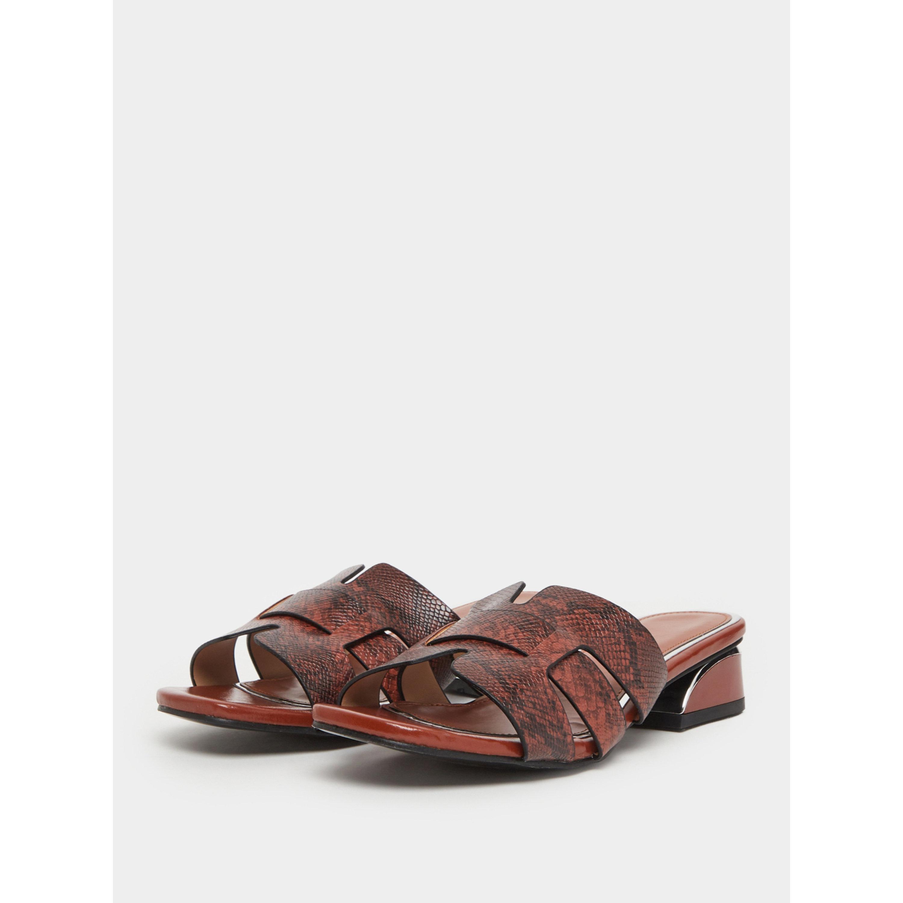 صندل نسائي بنقشة جلد الثعبان وكعب سميك-women-shoes-sandals-heeled-image-1