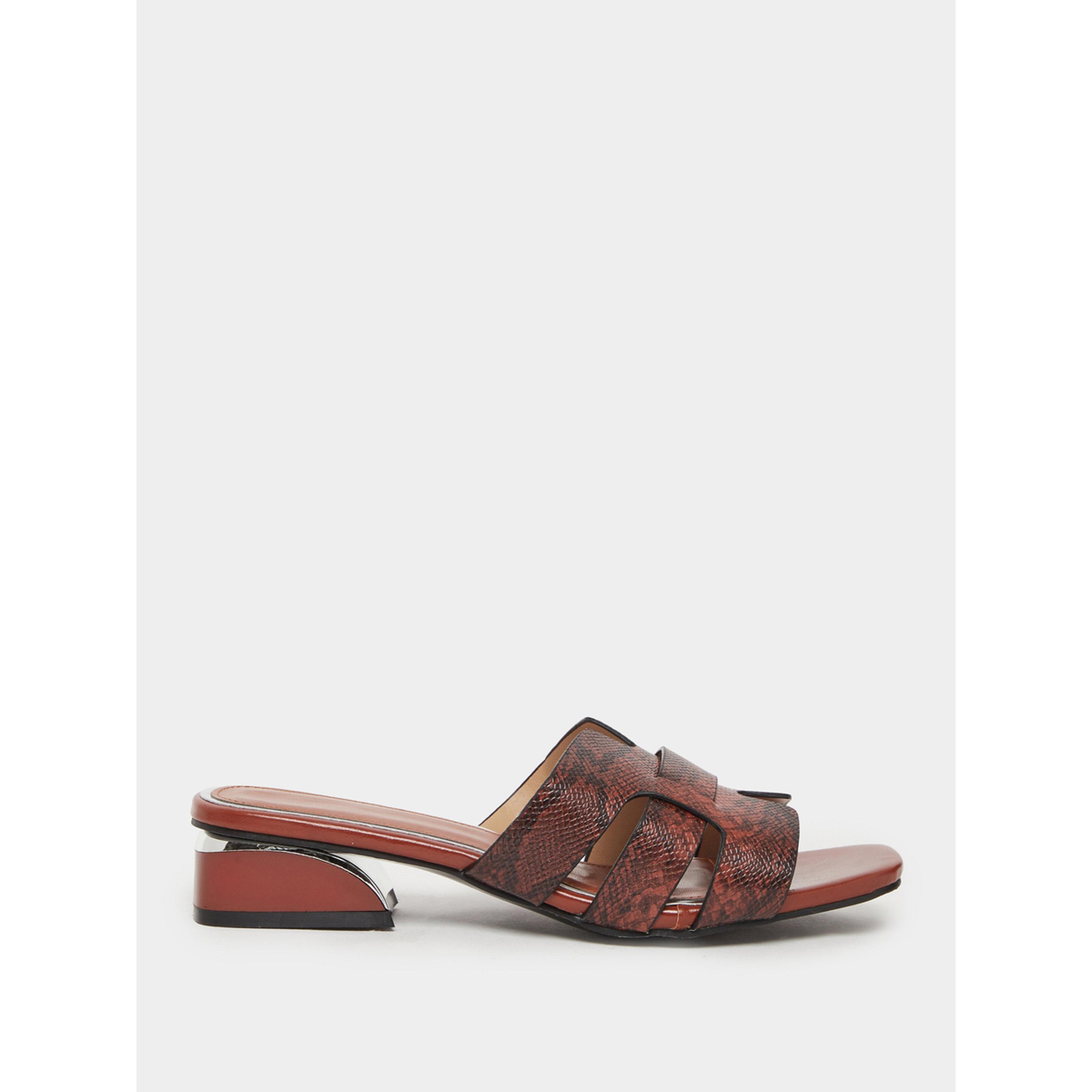 صندل نسائي بنقشة جلد الثعبان وكعب سميك-women-shoes-sandals-heeled-image-2