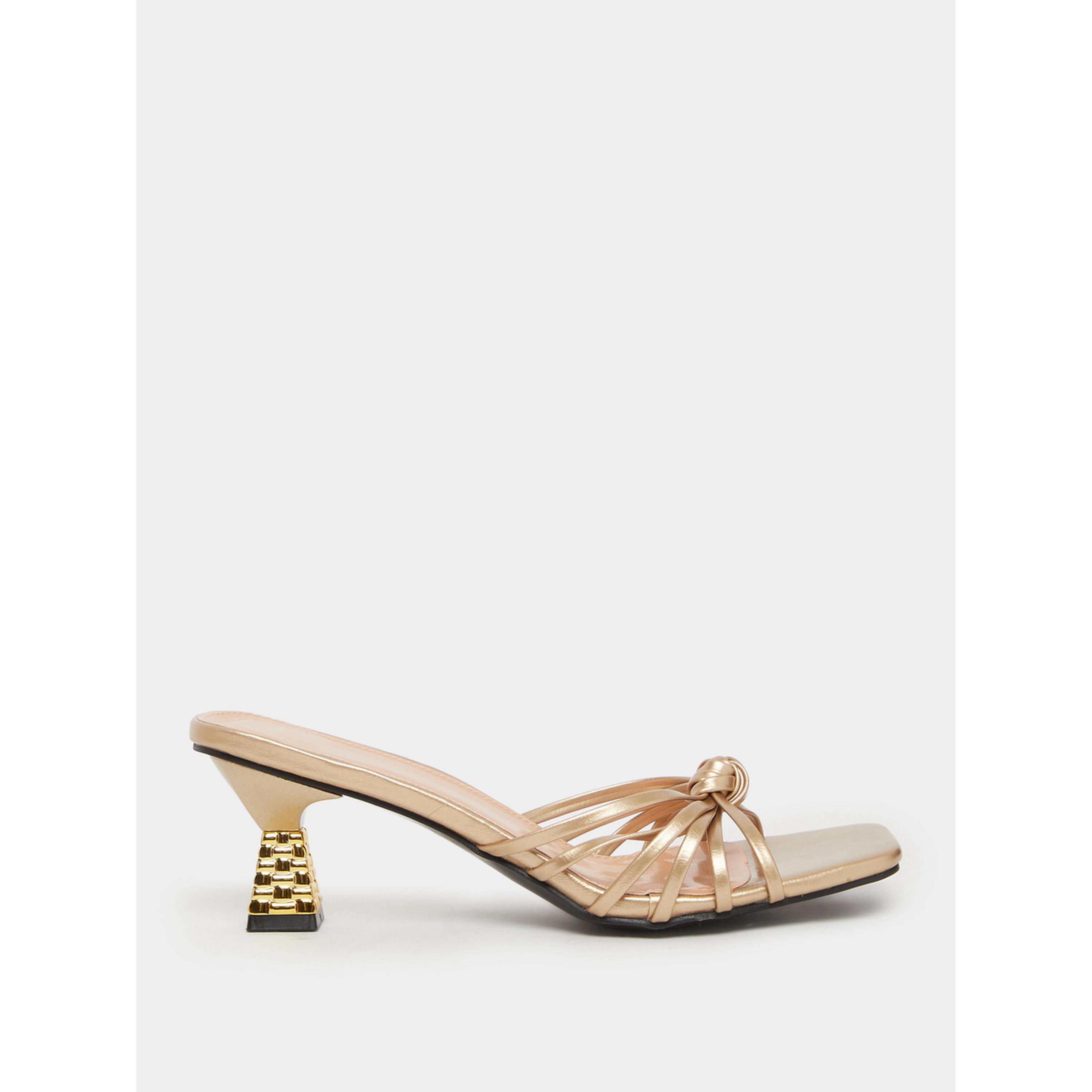 Take Two Women Beige Strappy Kitten Heel Sandals-women-shoes-sandals-heeled-image-2