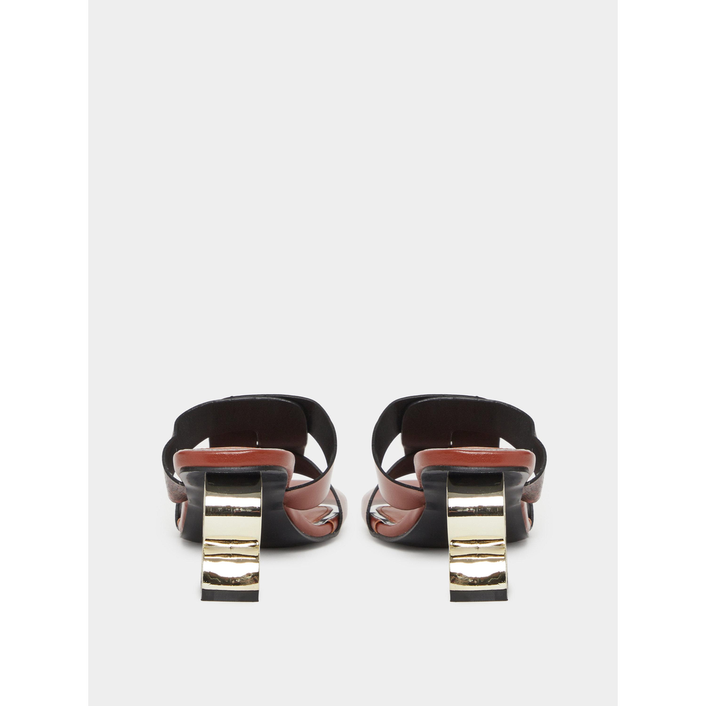 صندل نسائي بنقشة جلد الثعبان وكعب متوسط-women-shoes-sandals-heeled-image-4