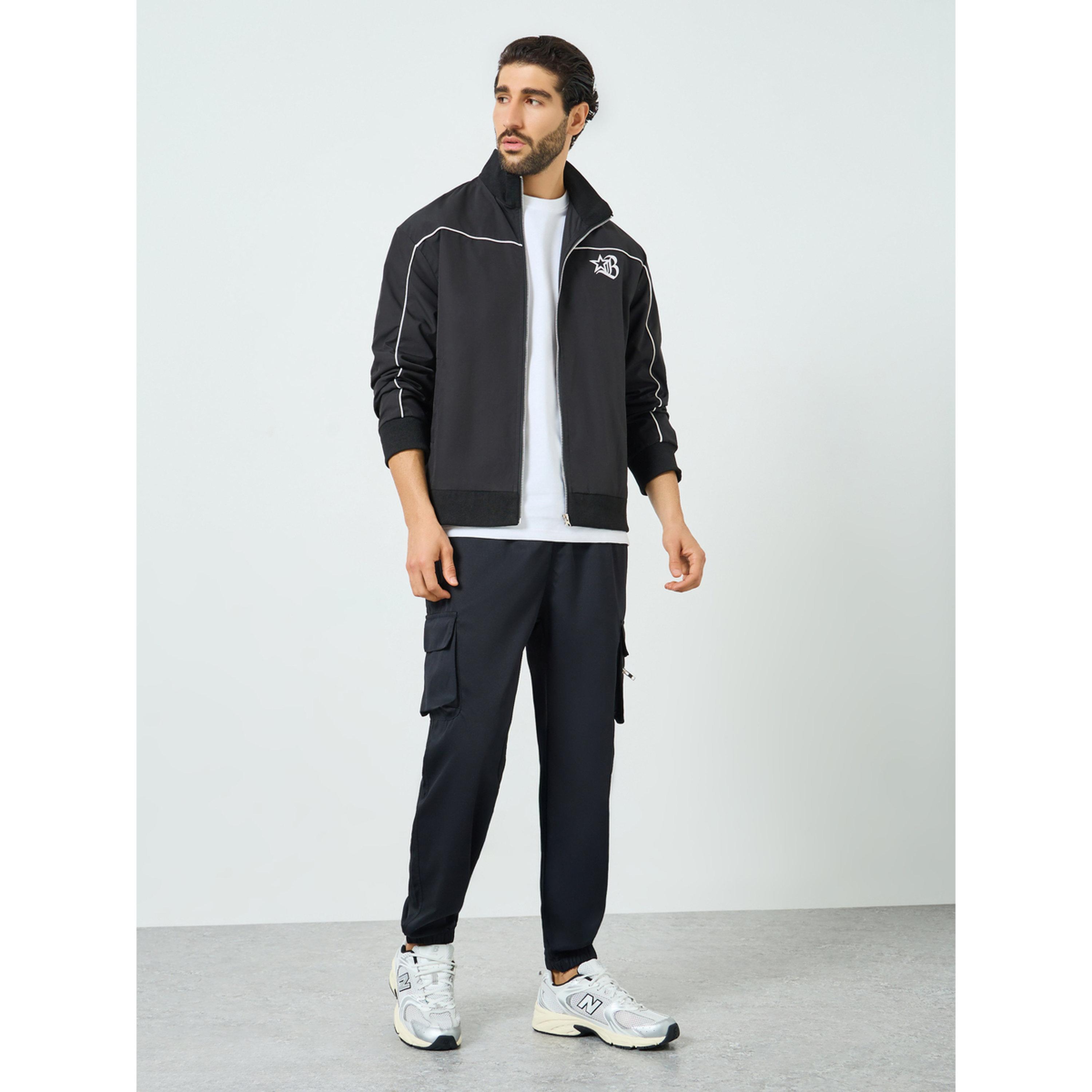 Take Two Men Black Relaxed Fit Cargo Pants-men-clothing-bottoms-joggers-image-2