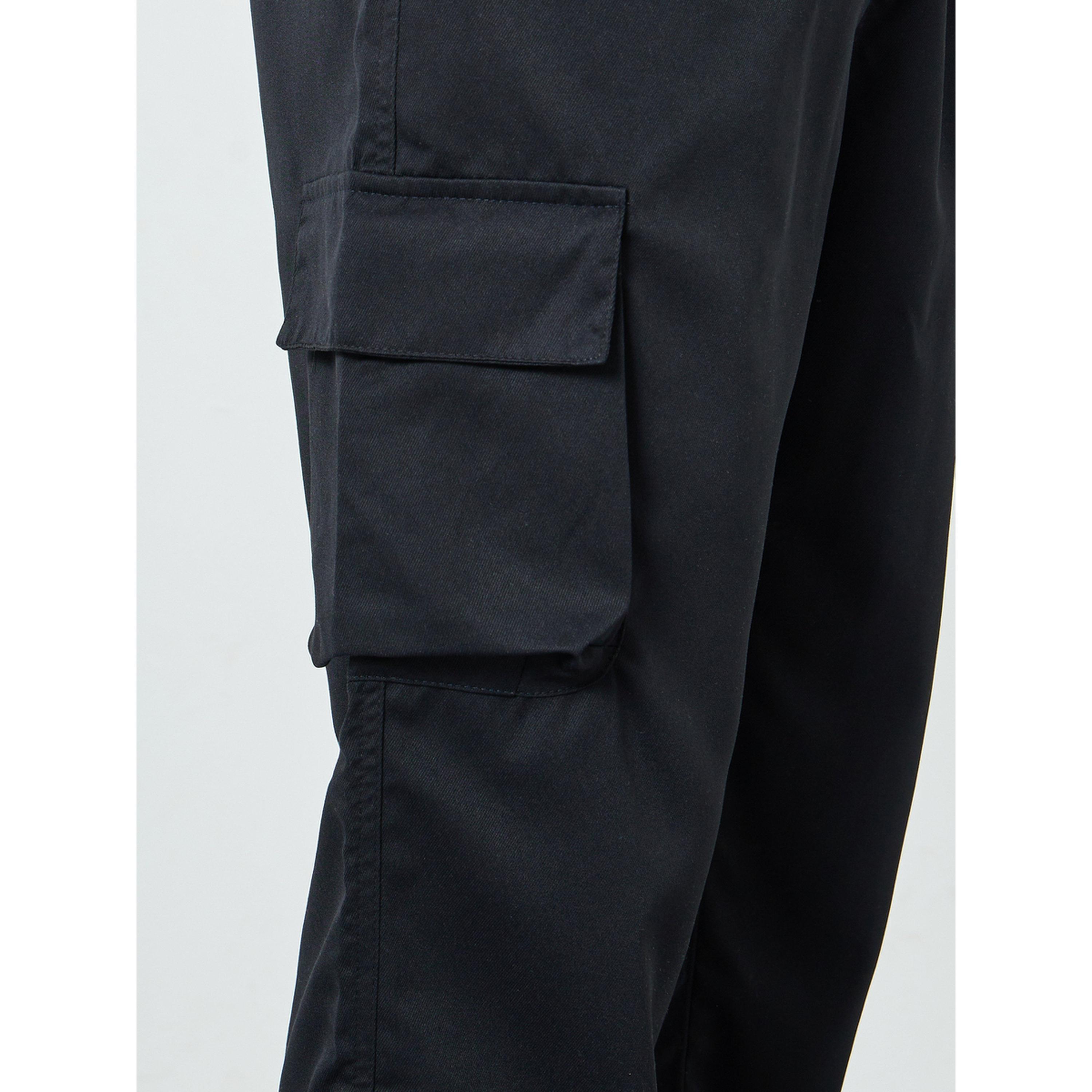 Take Two Men Black Relaxed Fit Cargo Pants-men-clothing-bottoms-joggers-image-3