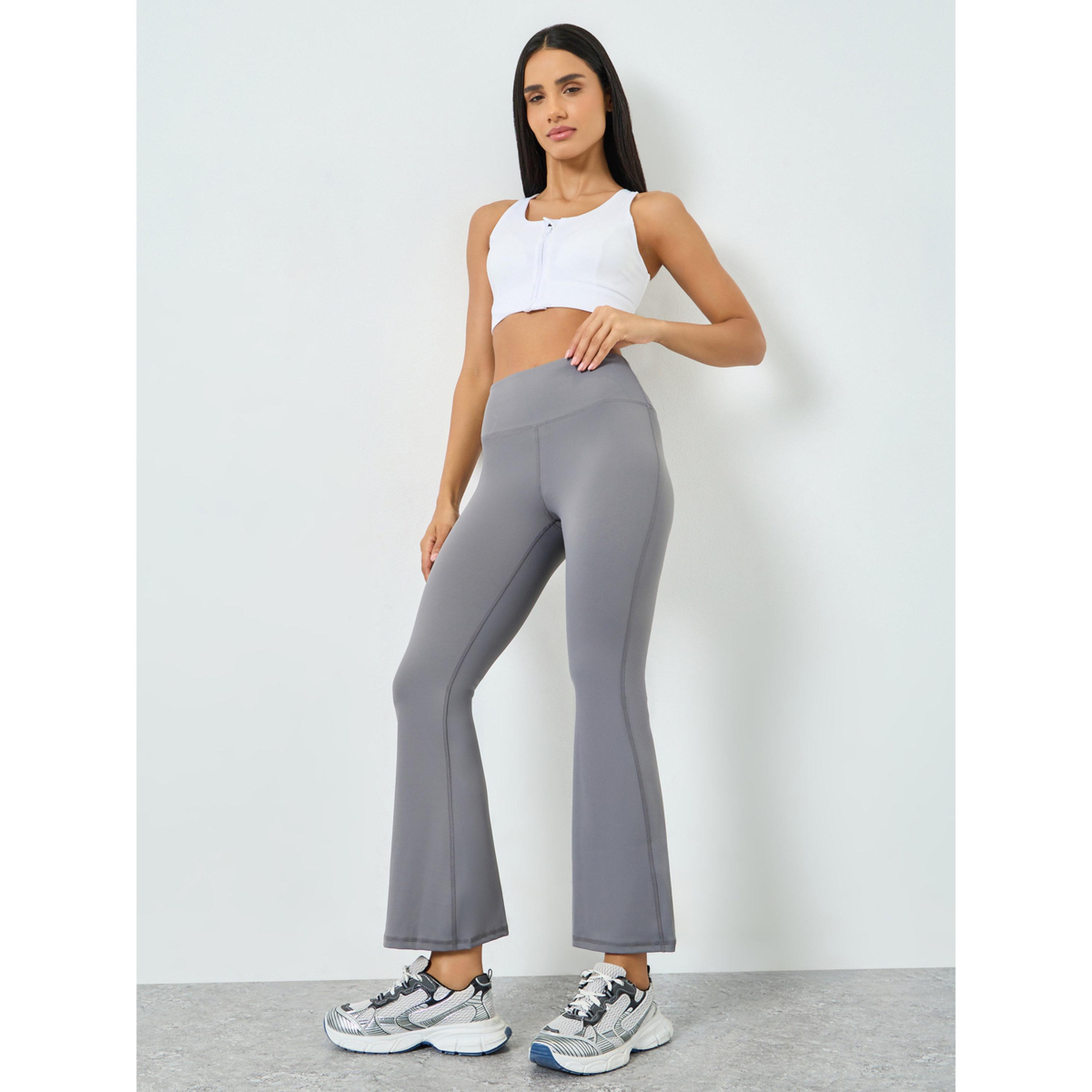 Styli Solid Flared Gym Leggings-women-clothing-bottoms-leggings-image-2