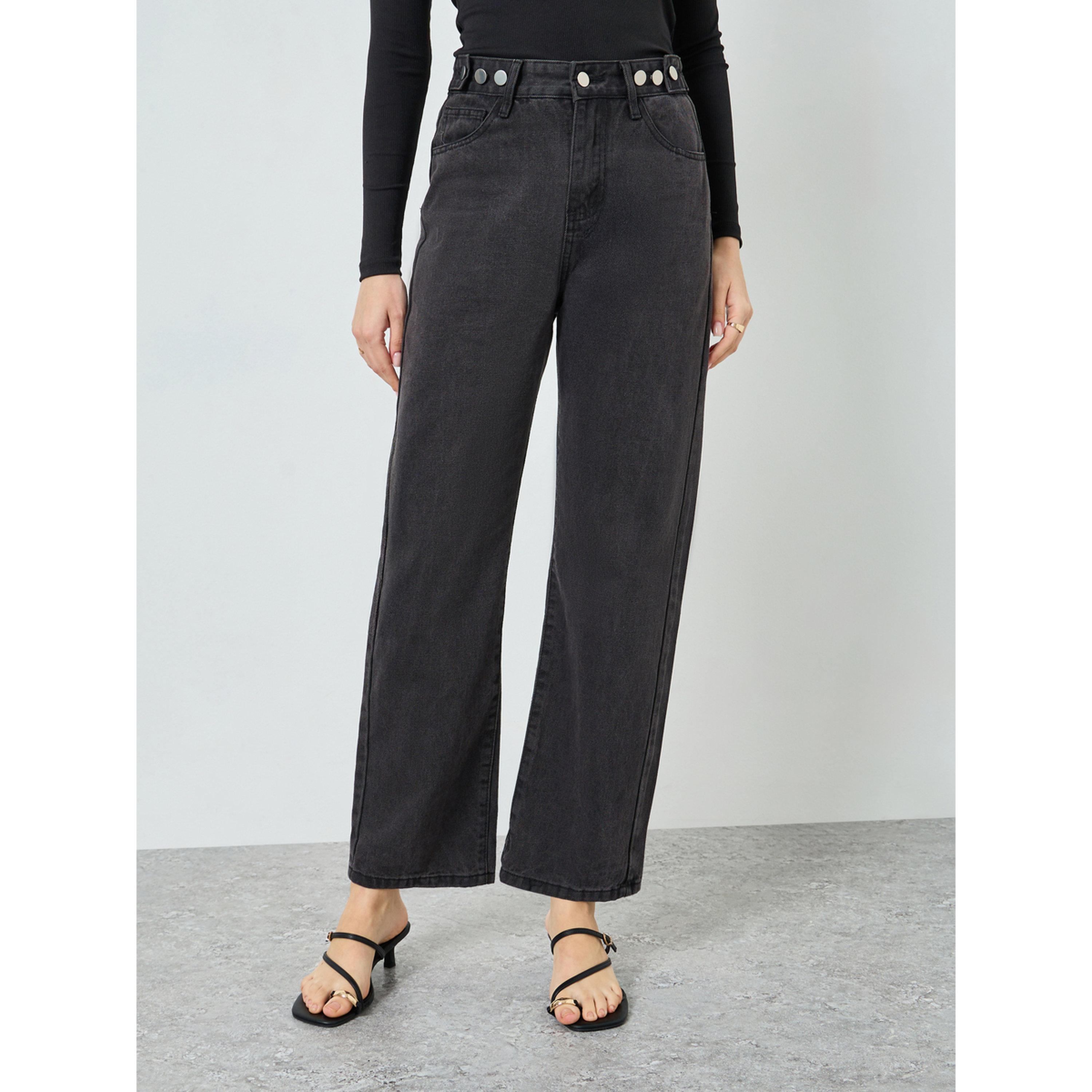 بنطال جينز أسود أرجل واسعة-women-clothing-bottoms-jeans-image-1