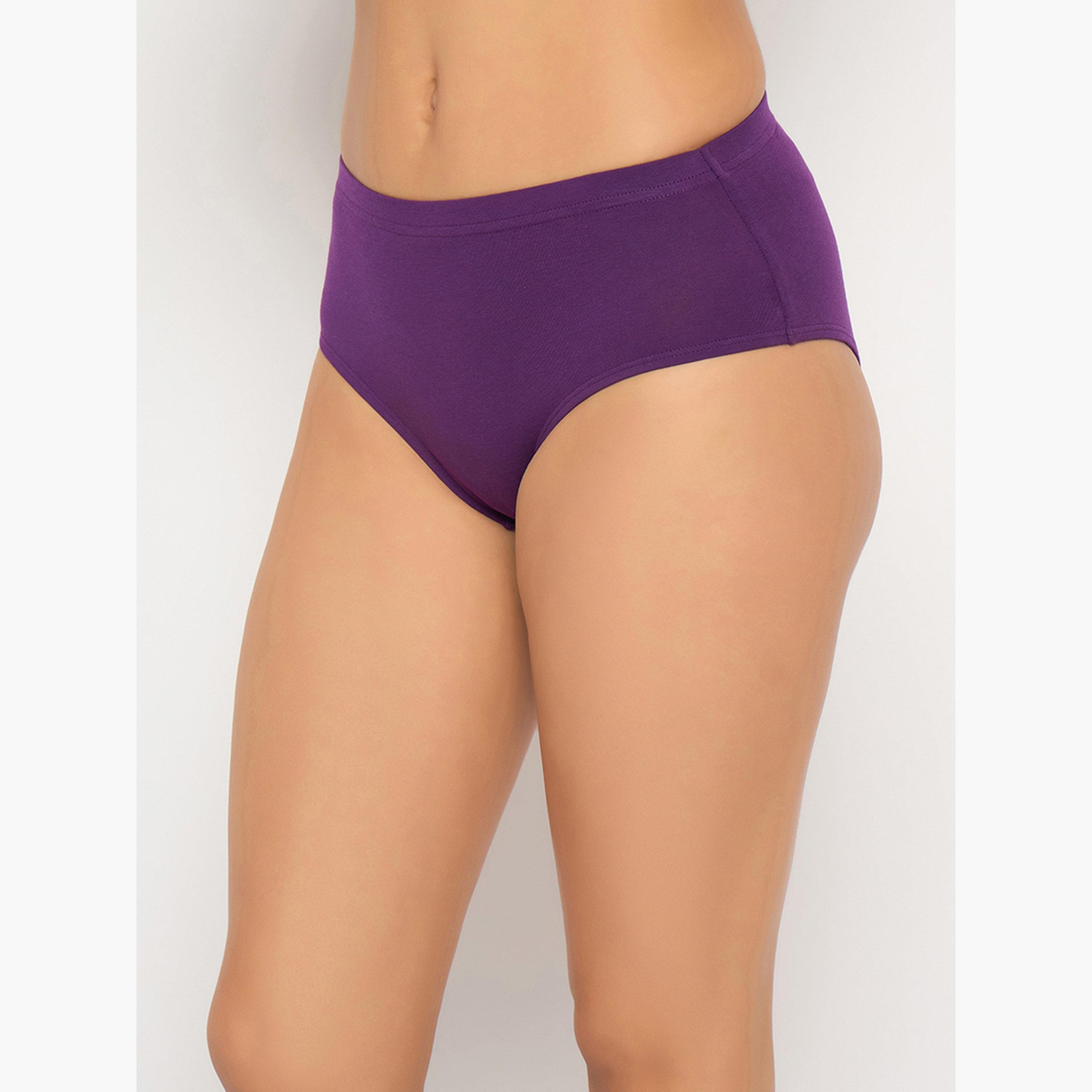 Clovia Pack of 3-Mid Waist Hipster Panties with Inner Elastic - Cotton-women-clothing-lingerie-panties-image-4