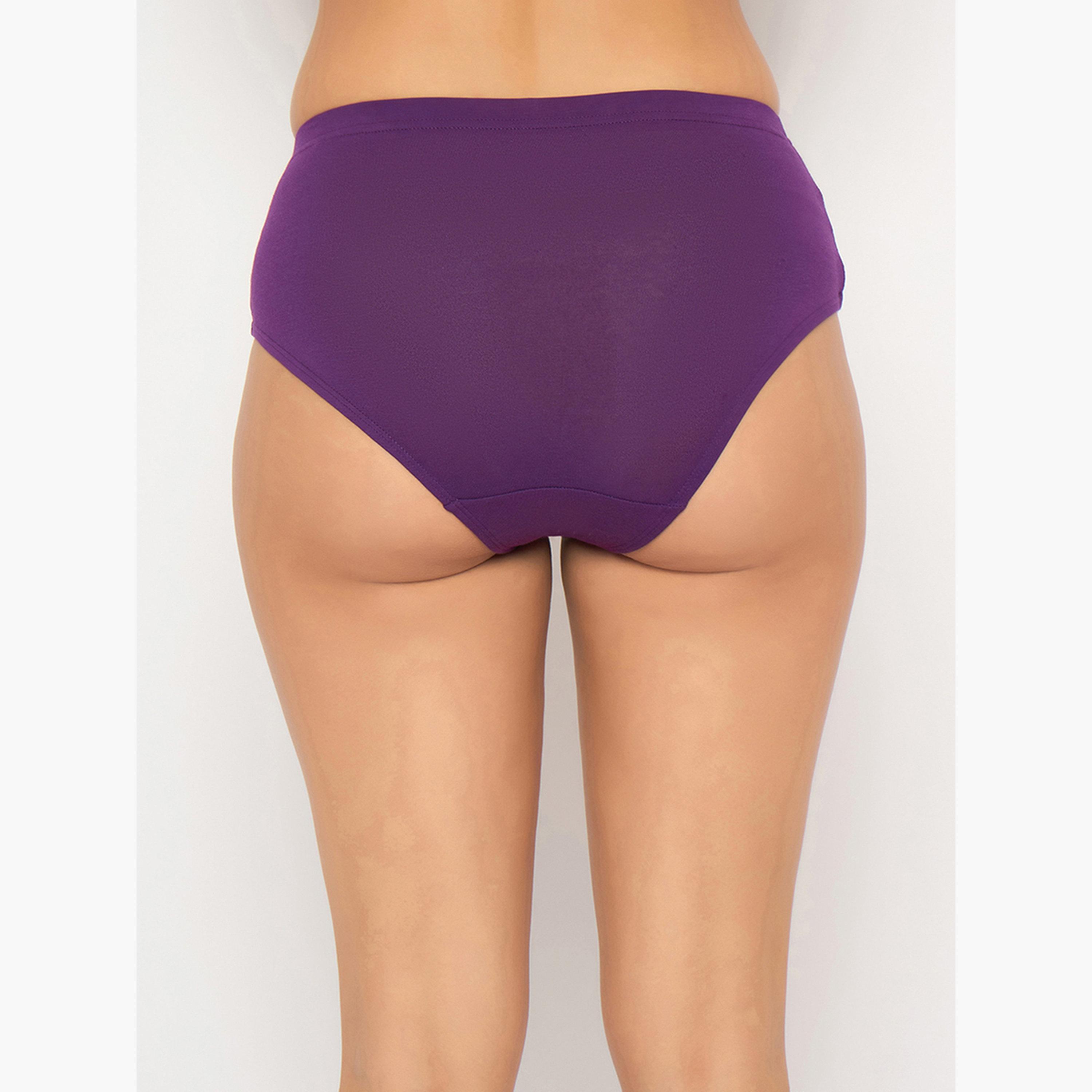 Clovia Pack of 3-Mid Waist Hipster Panties with Inner Elastic - Cotton-women-clothing-lingerie-panties-image-6