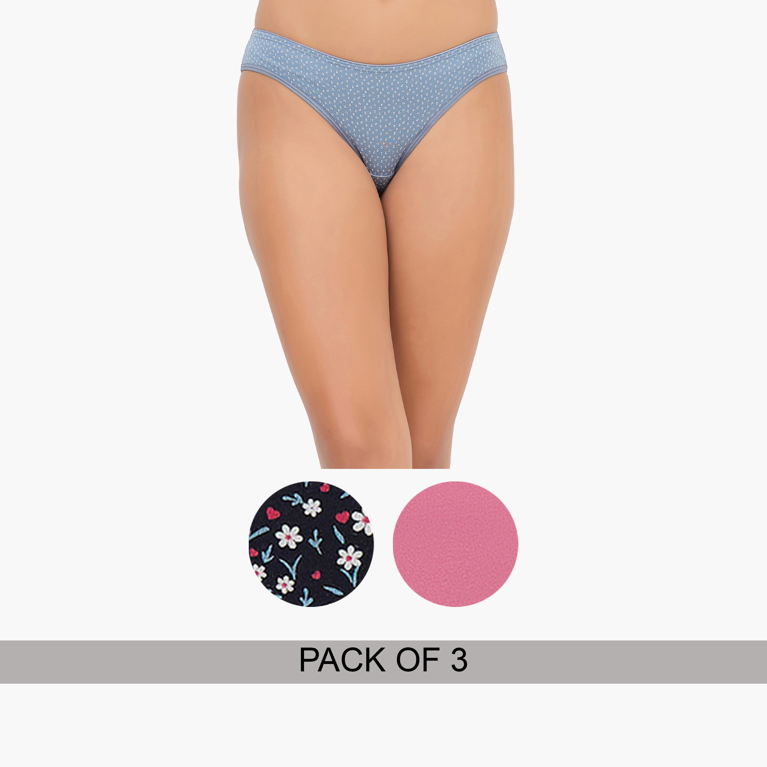 طقم سراويل داخلية بيكيني مطبوعة من 3 قطع-women-clothing-lingerie-panties-image-1