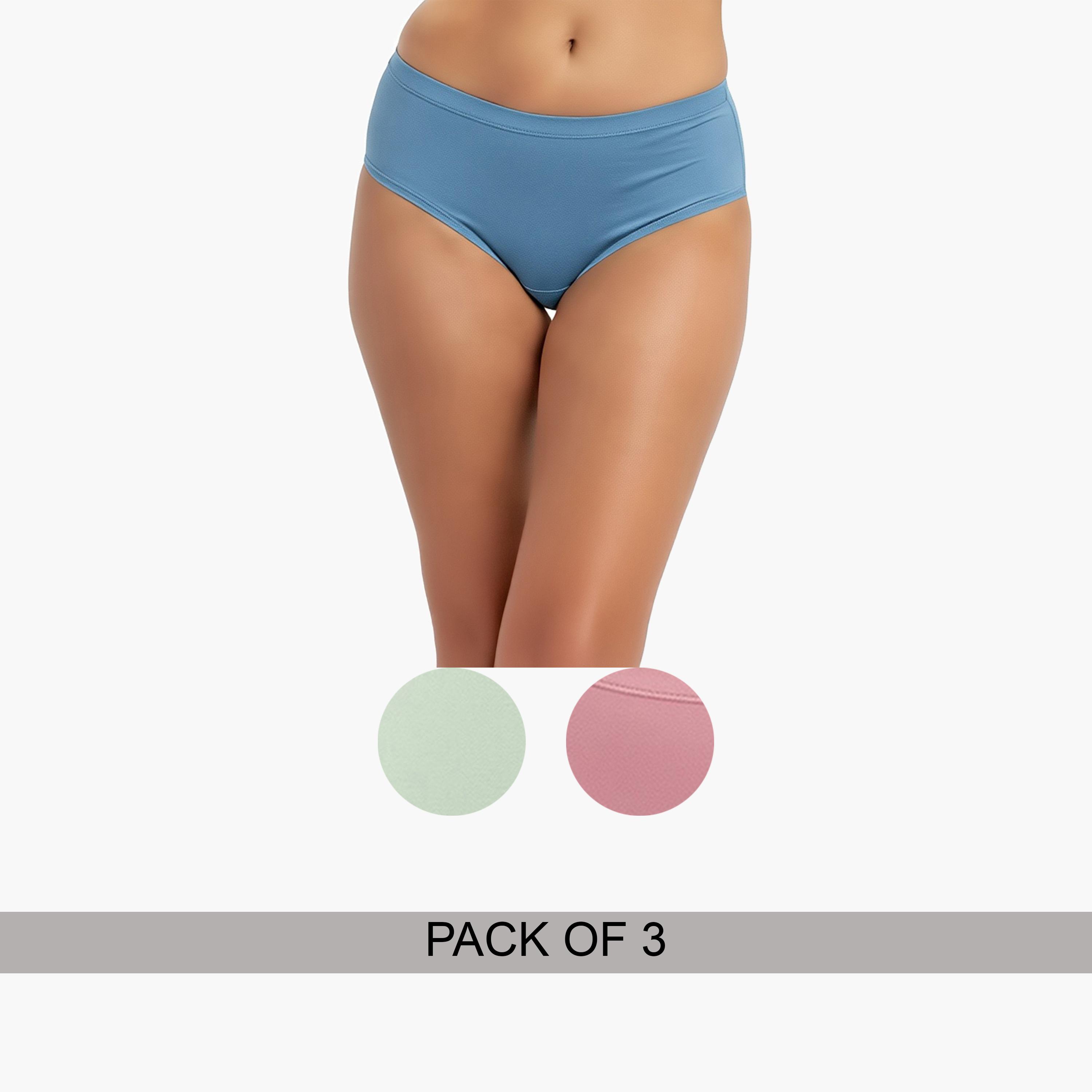 طقم سراويل داخلية هيبستر بخصر متوسط من 3 قطع-women-clothing-lingerie-panties-image-1