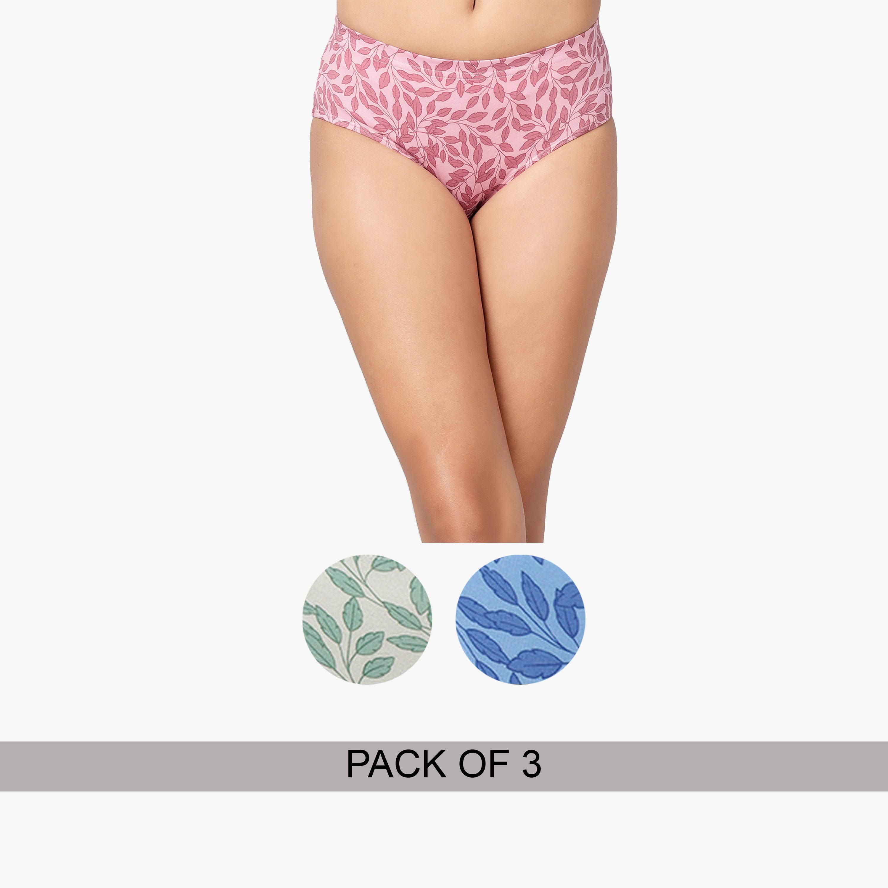 Clovia Pack of 3-Mid Hipster Bikini with Inner Elastic - Cotton-women-clothing-lingerie-panties-image-1