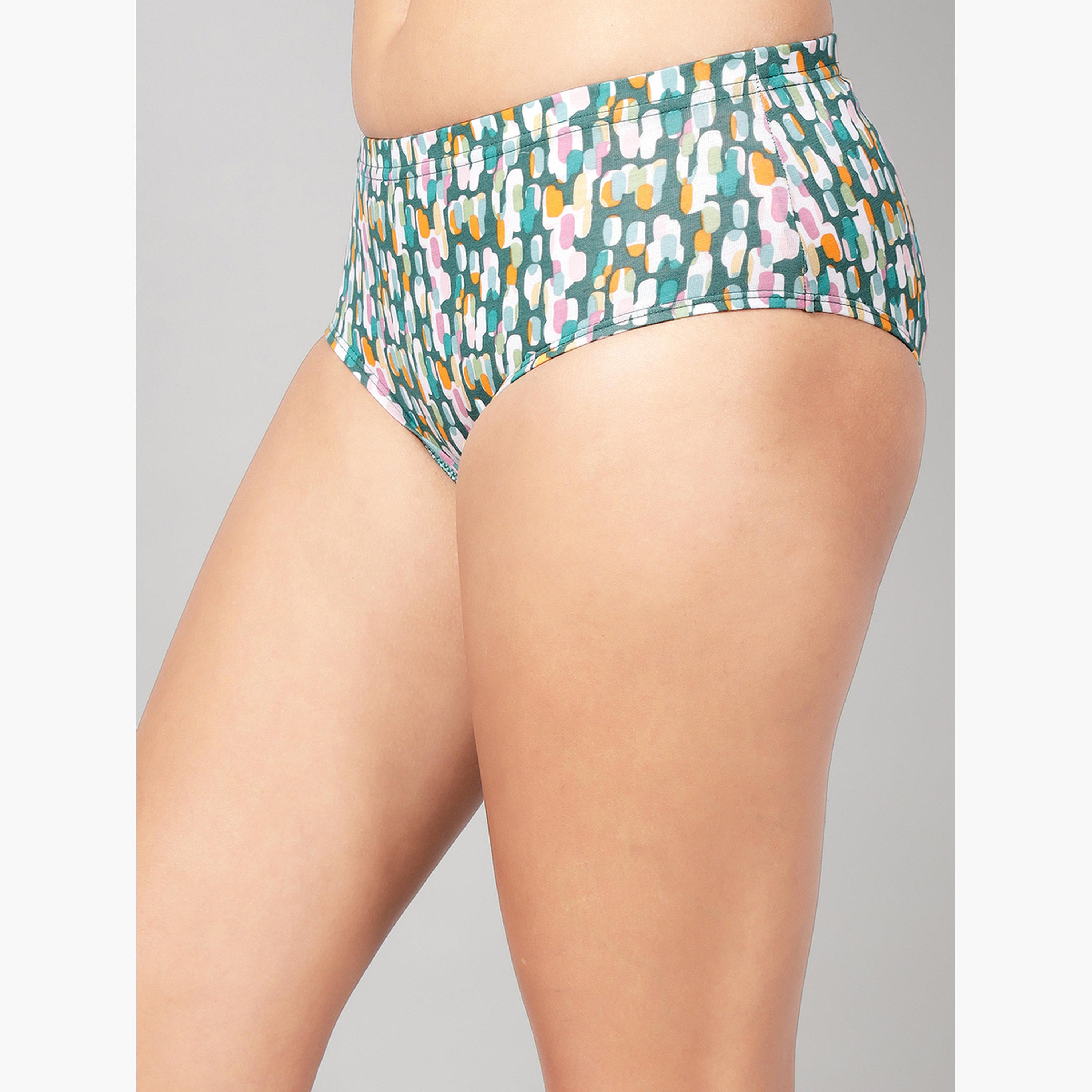 Clovia Pack of 3-Mid Hipster Bikini with Inner Elastic - Cotton-women-clothing-lingerie-panties-image-4