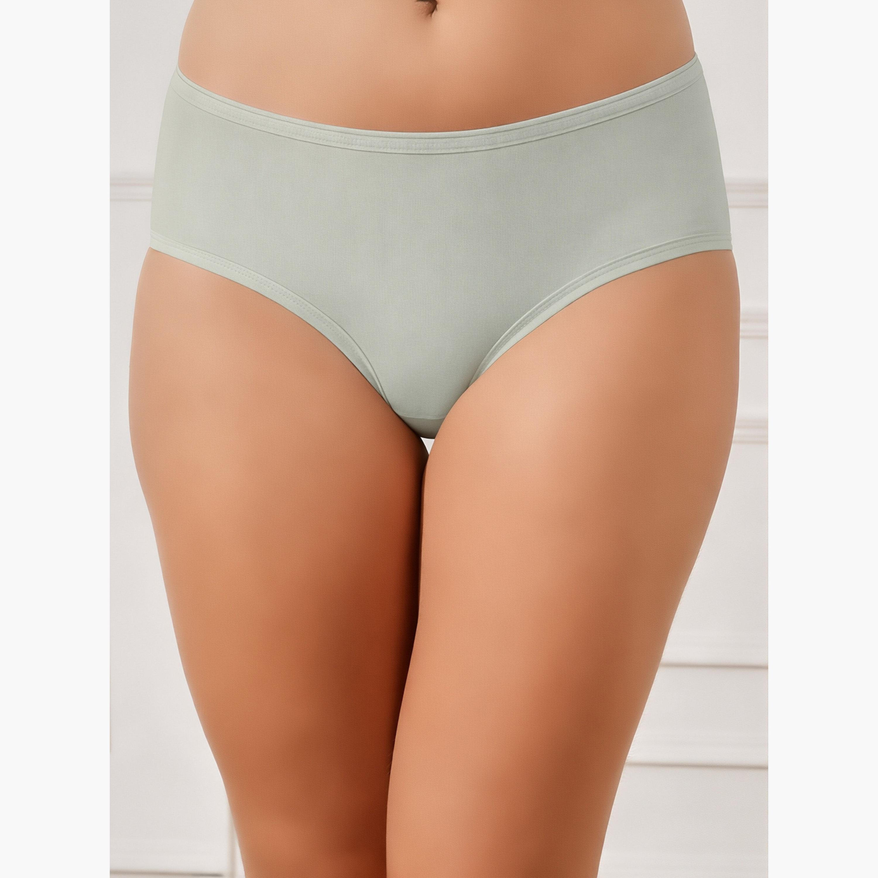 Clovia Pack of 3-Mid Hipster Bikini with Inner Elastic - Cotton-women-clothing-lingerie-panties-image-2