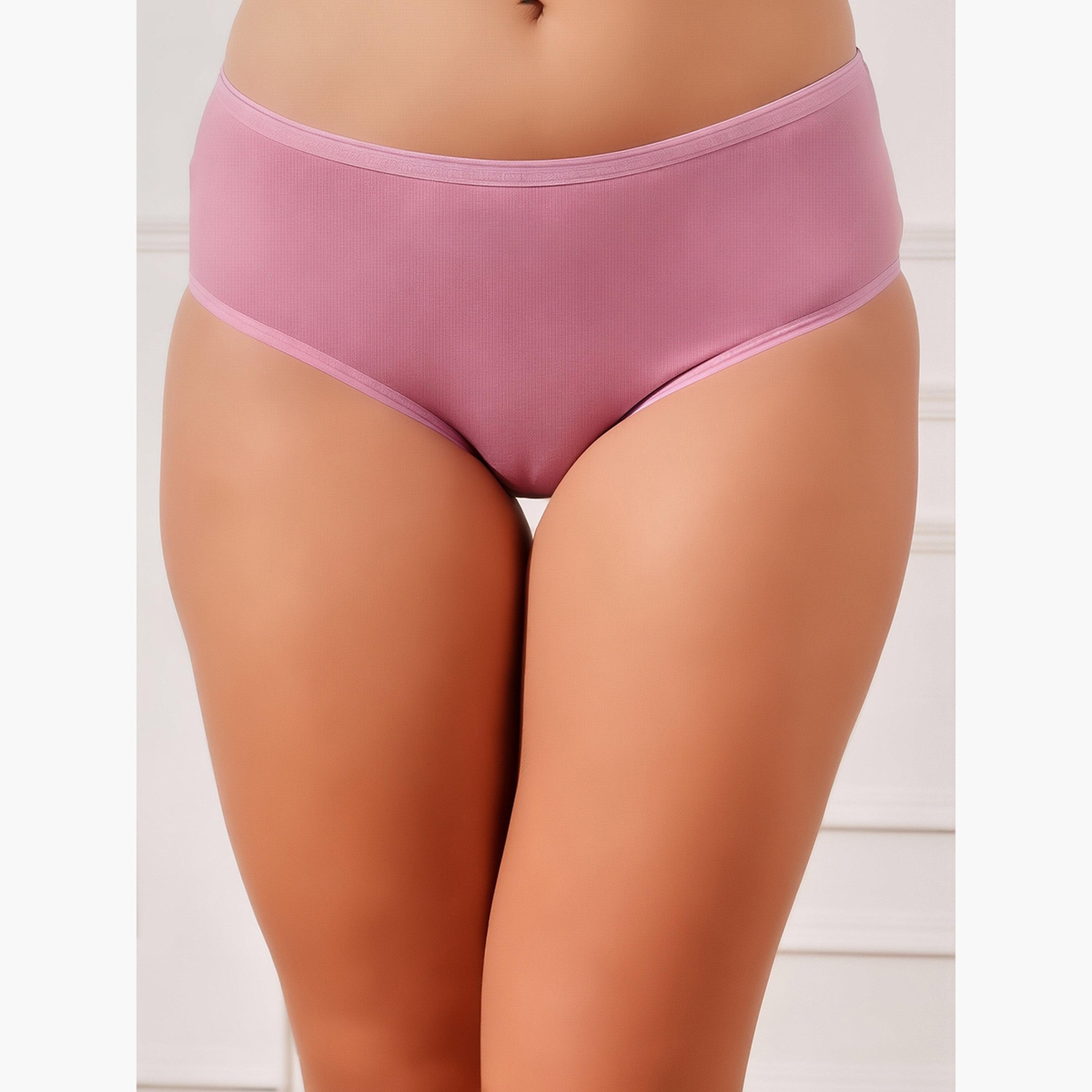 Clovia Pack of 3-Mid Hipster Bikini with Inner Elastic - Cotton-women-clothing-lingerie-panties-image-3