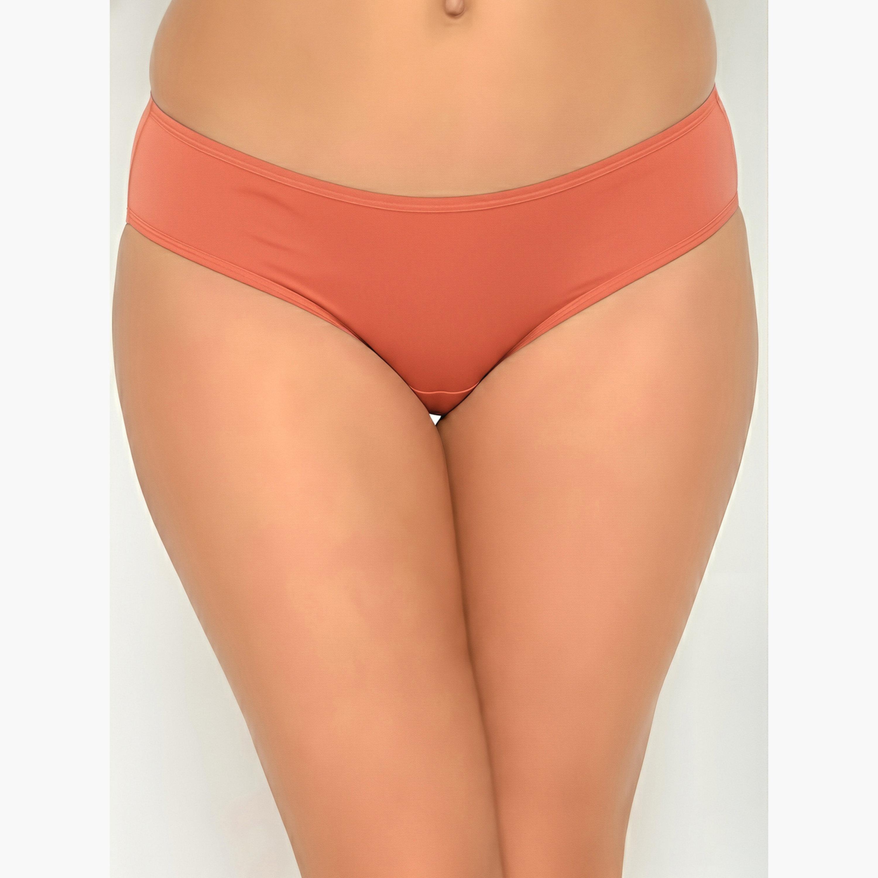 Clovia Pack of 3- Solid Bikini with Inner Elastic - Cotton-women-clothing-lingerie-panties-image-3
