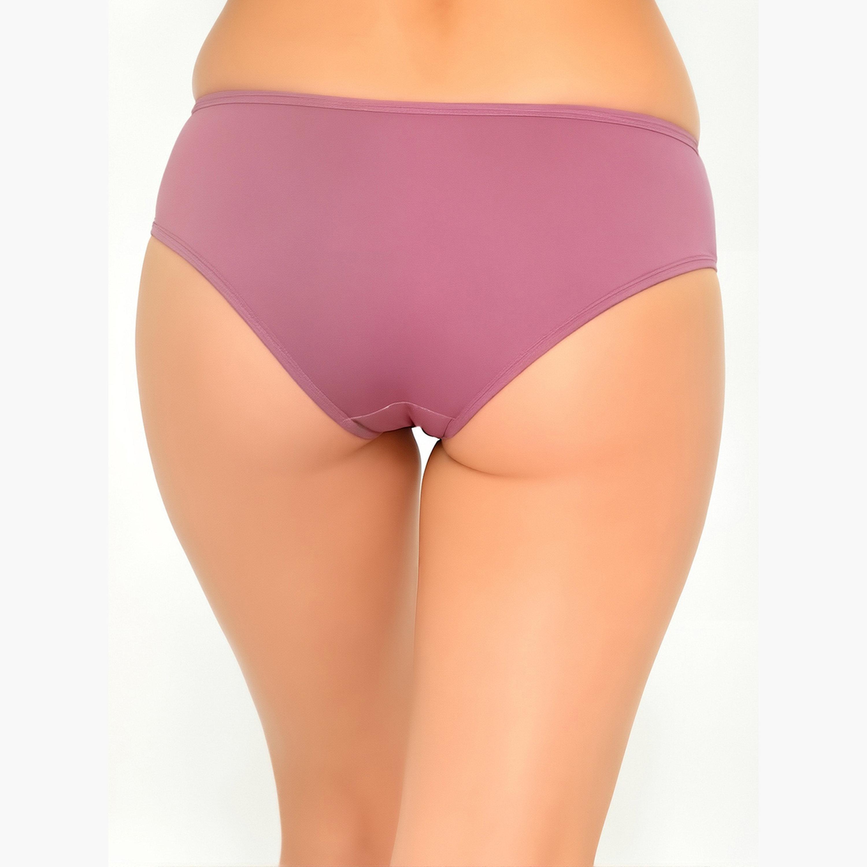 Clovia Pack of 3- Solid Bikini with Inner Elastic - Cotton-women-clothing-lingerie-panties-image-5