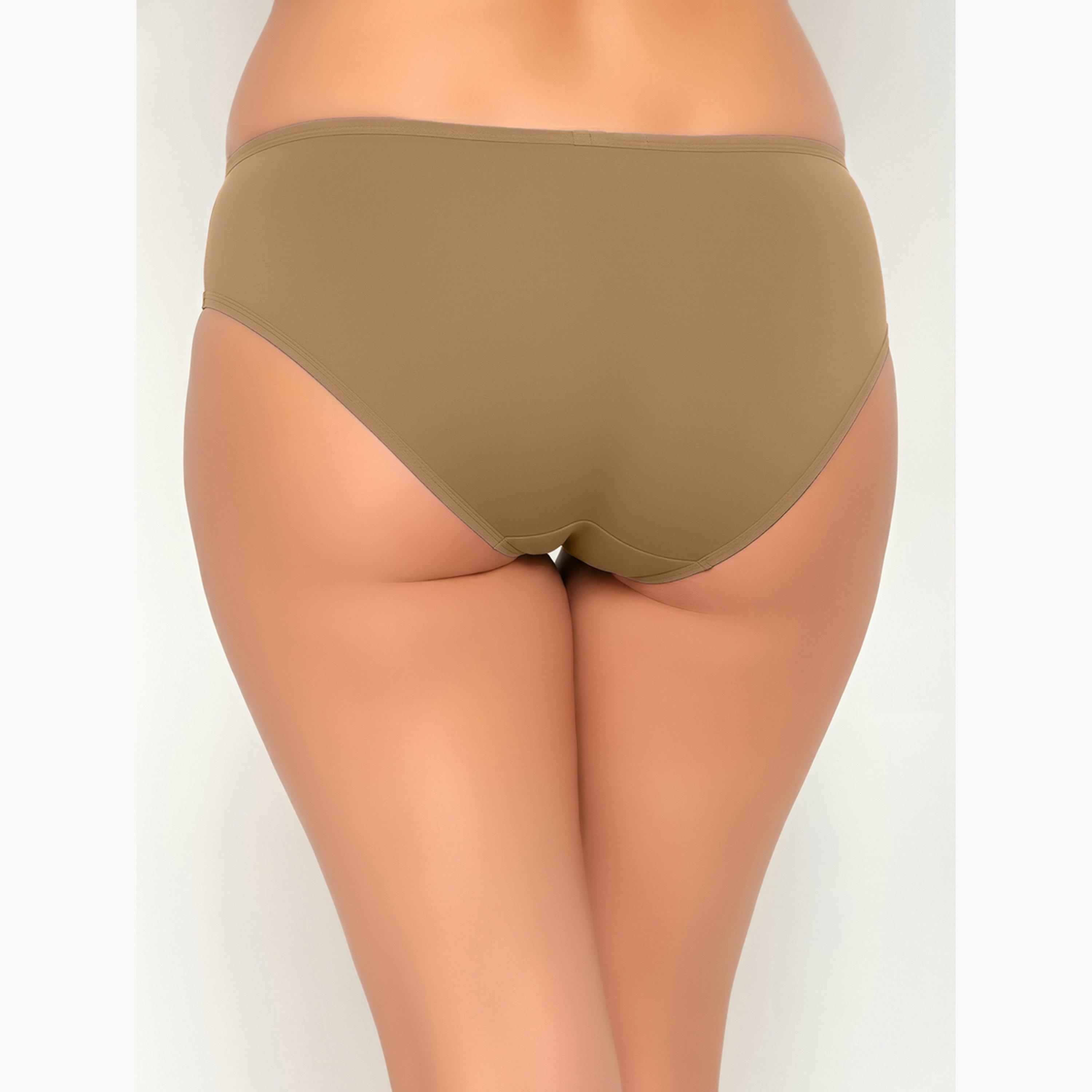 Clovia Pack of 3- Solid Bikini with Inner Elastic - Cotton-women-clothing-lingerie-panties-image-5