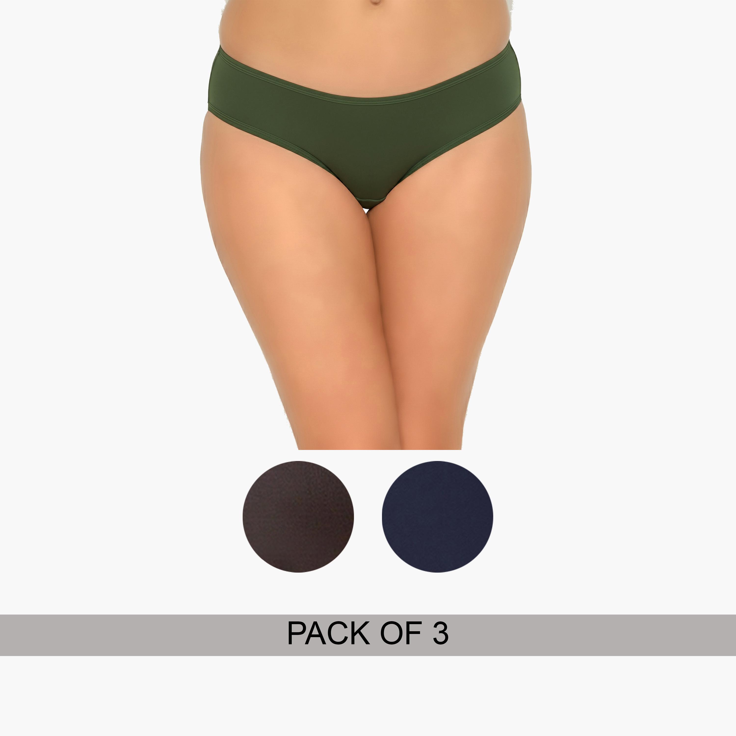 طقم سراويل داخلية بيكيني سادة من 3 قطع-women-clothing-lingerie-panties-image-1