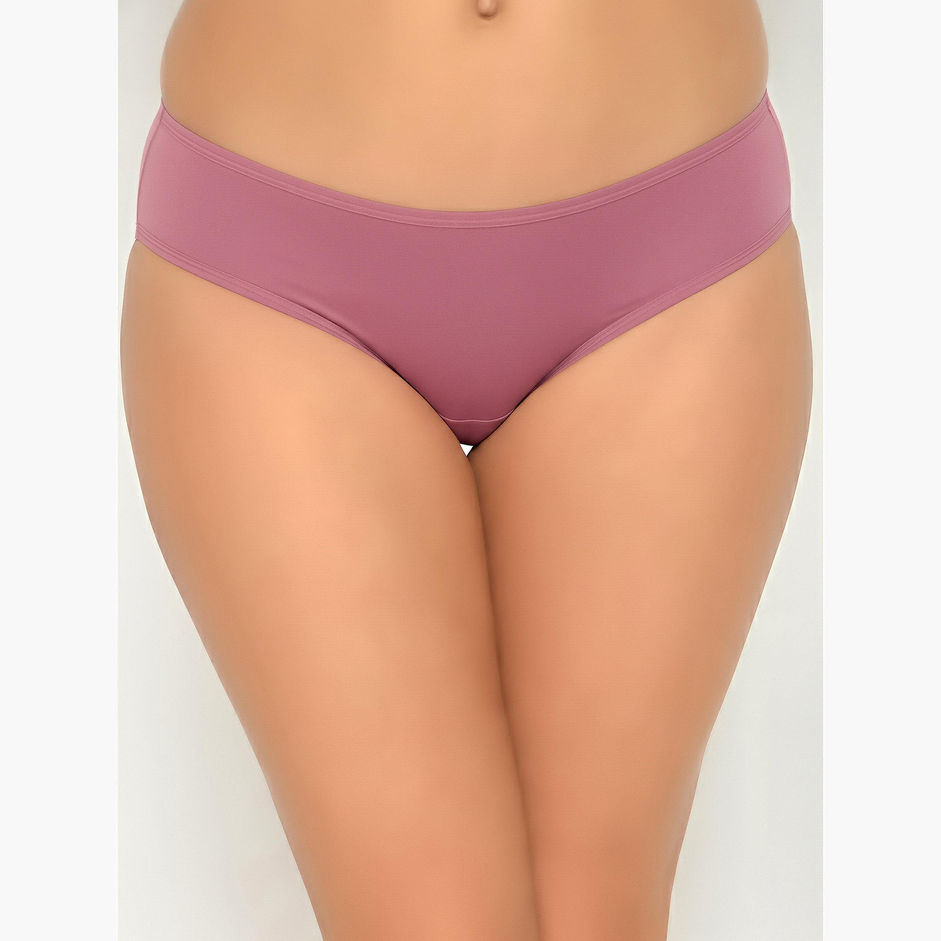 Clovia Pack of 3- Solid Bikini with Inner Elastic - Cotton-women-clothing-lingerie-panties-image-6