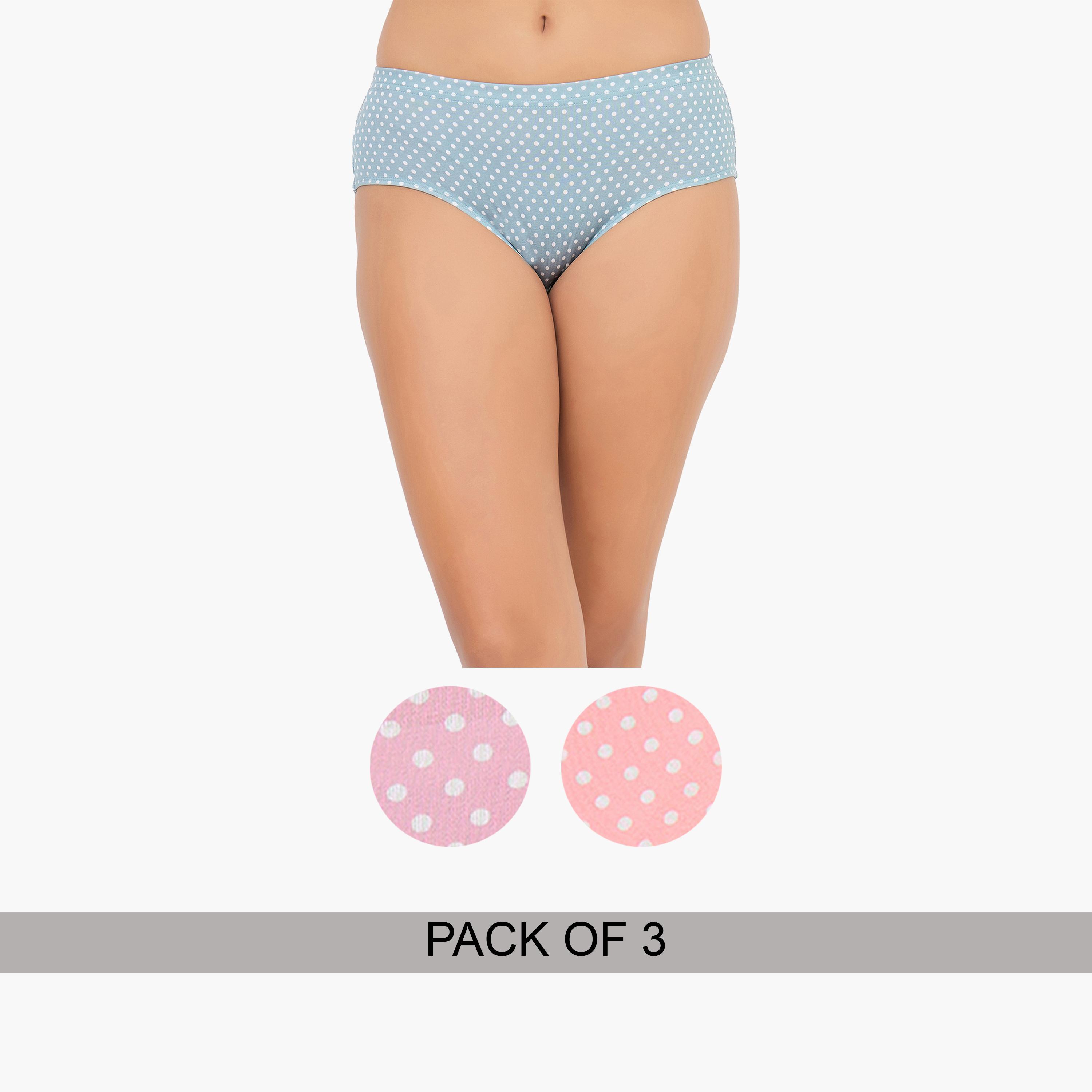 طقم سراويل داخلية هيبستر بطبعة بولكا من 3 قطع-women-clothing-lingerie-panties-image-1