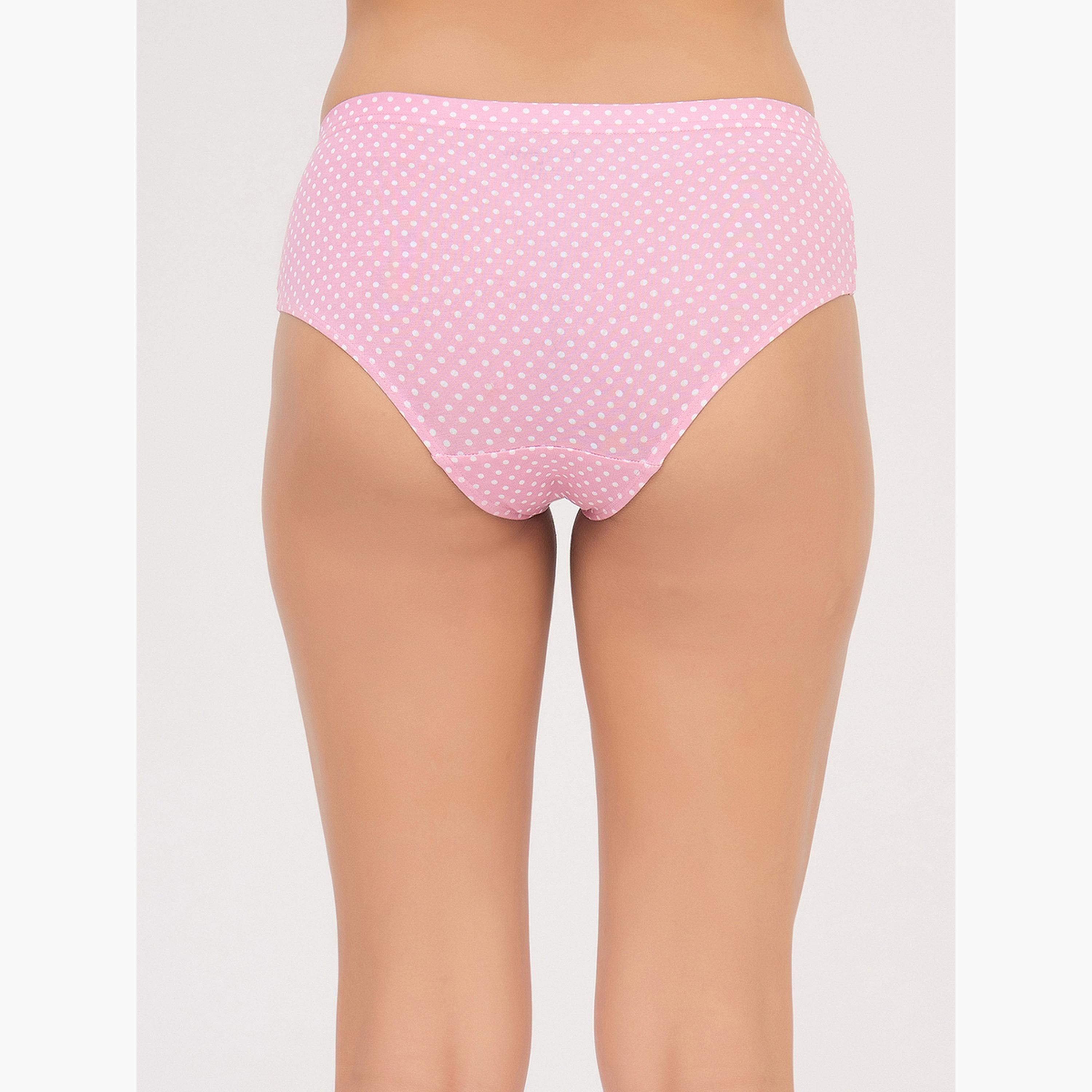 طقم سراويل داخلية هيبستر بطبعة بولكا من 3 قطع-women-clothing-lingerie-panties-image-2