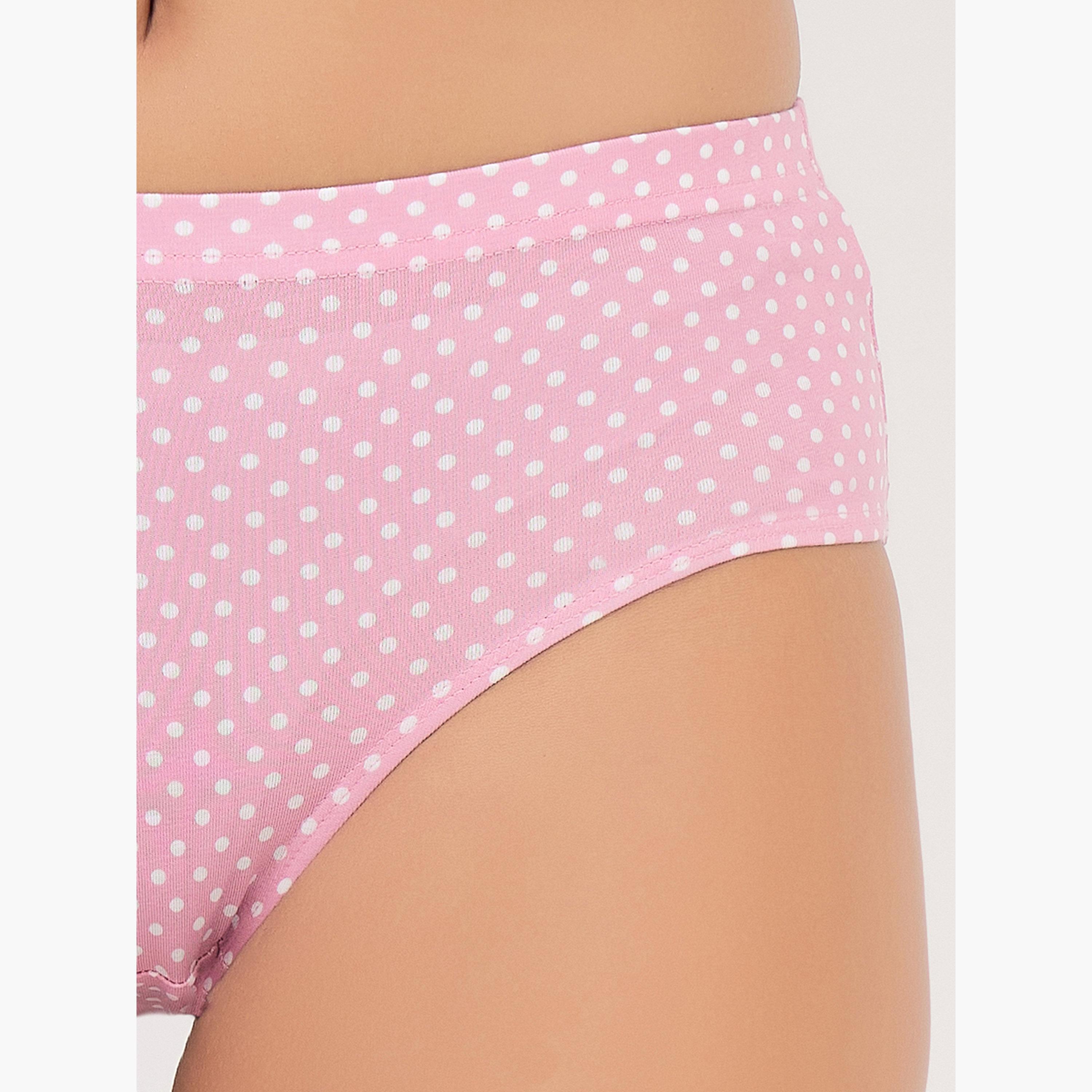 طقم سراويل داخلية هيبستر بطبعة بولكا من 3 قطع-women-clothing-lingerie-panties-image-3