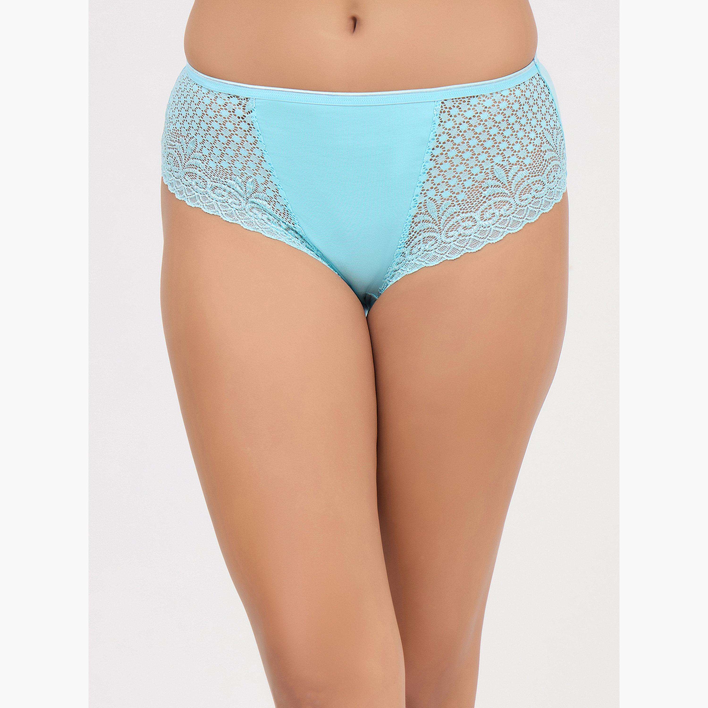 طقم سراويل داخلية هيبستر بتفاصيل دانتيل من 3 قطع-women-clothing-lingerie-panties-image-4