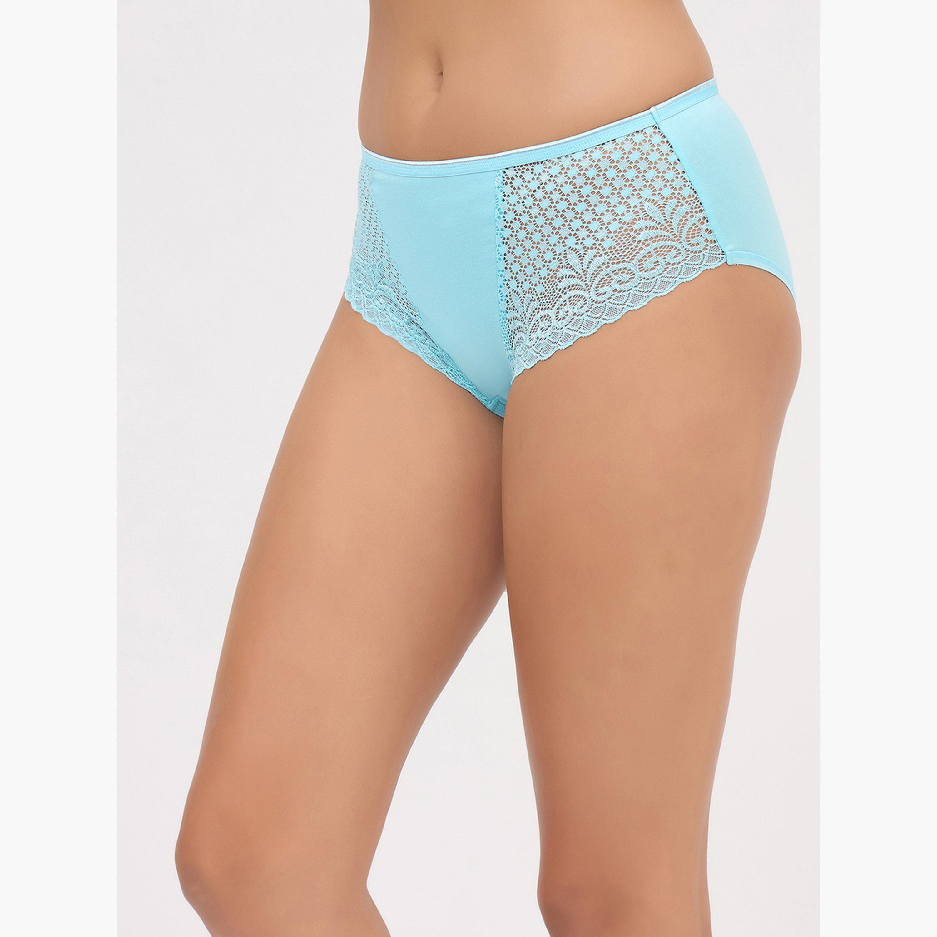 طقم سراويل داخلية هيبستر بتفاصيل دانتيل من 3 قطع-women-clothing-lingerie-panties-image-5