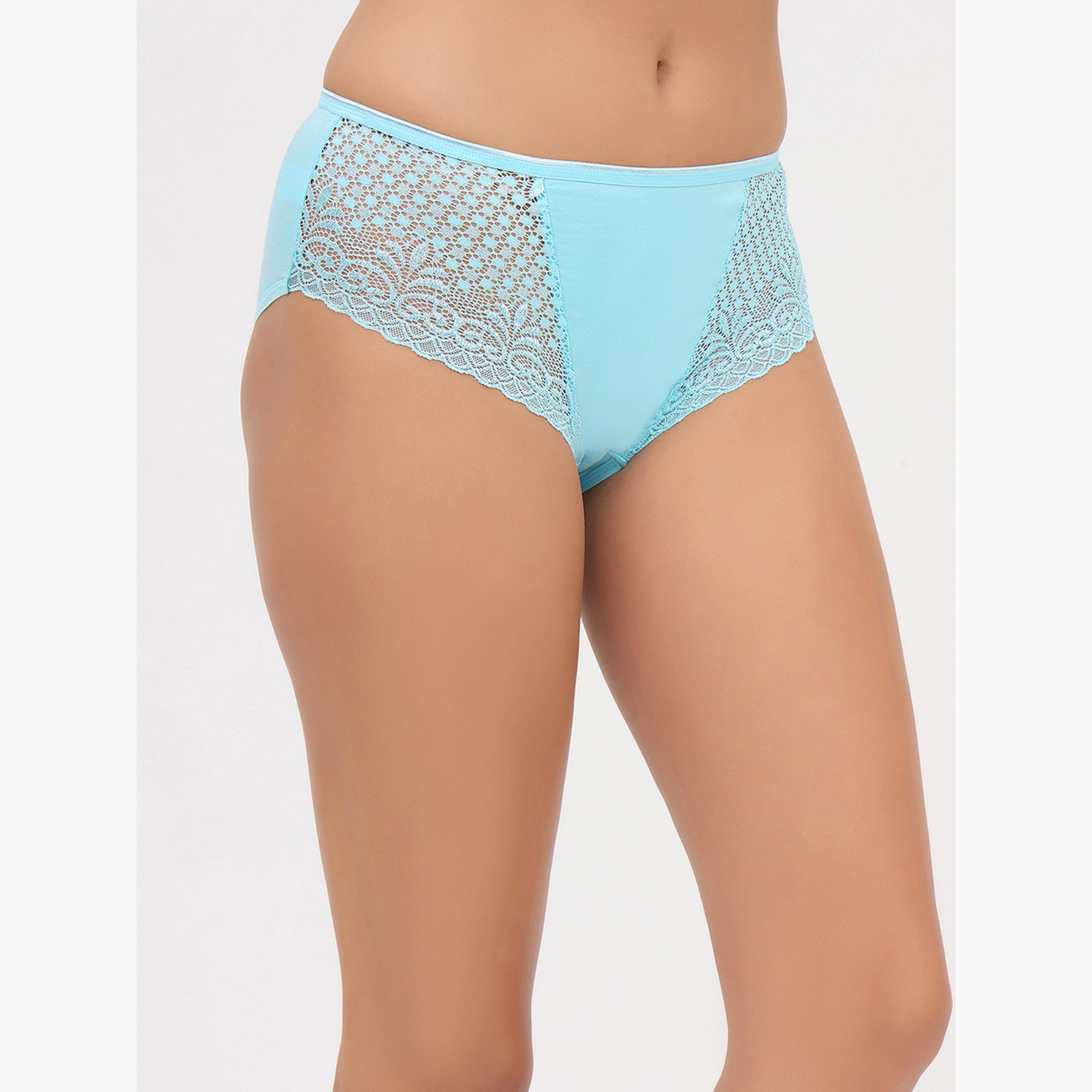طقم سراويل داخلية هيبستر بتفاصيل دانتيل من 3 قطع-women-clothing-lingerie-panties-image-6