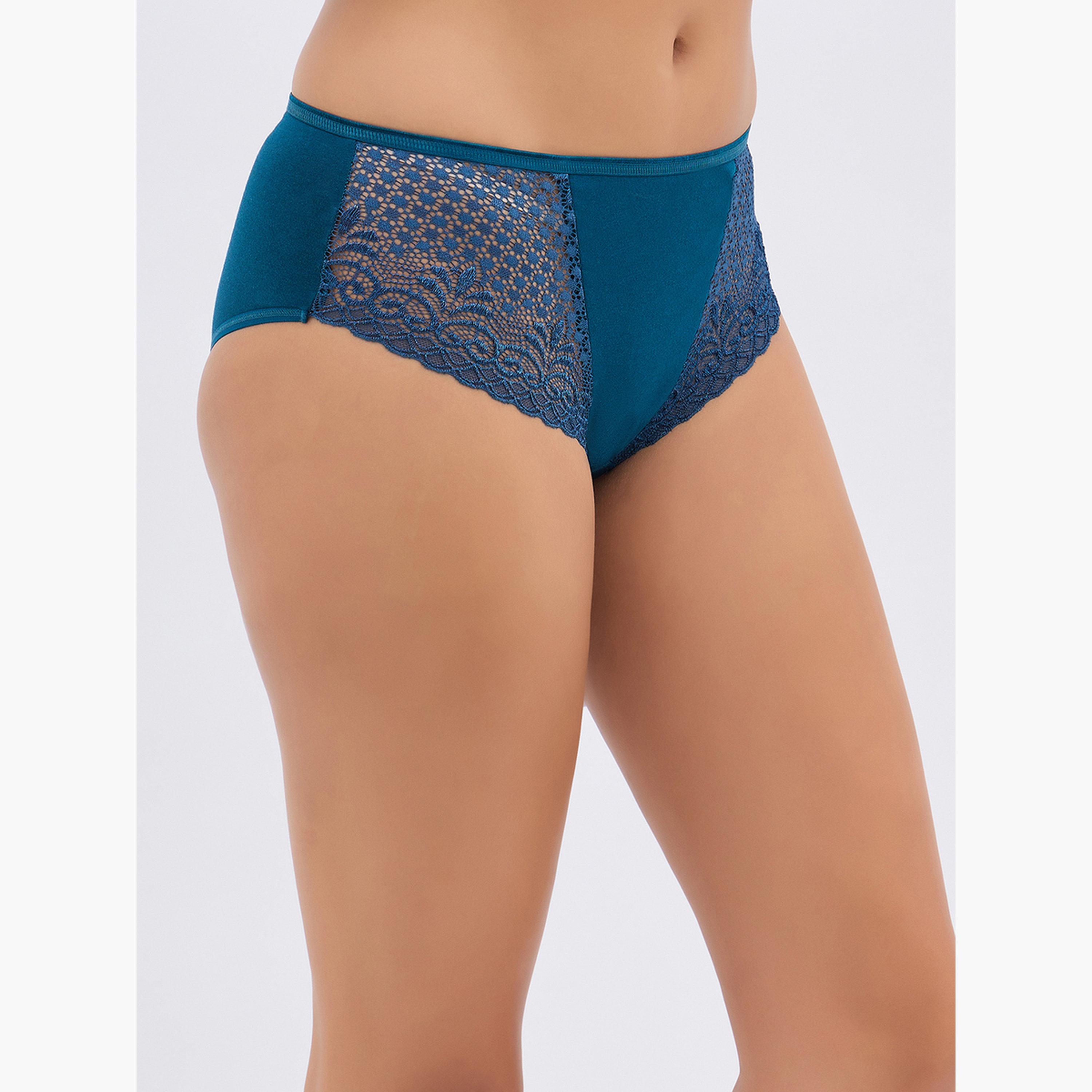طقم سراويل داخلية هيبستر بتفاصيل دانتيل من 3 قطع-women-clothing-lingerie-panties-image-6